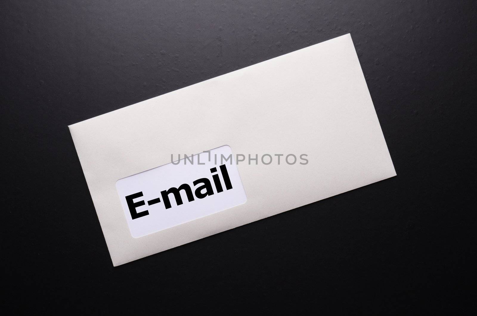 e-mail or internet communication concept with envelope an word