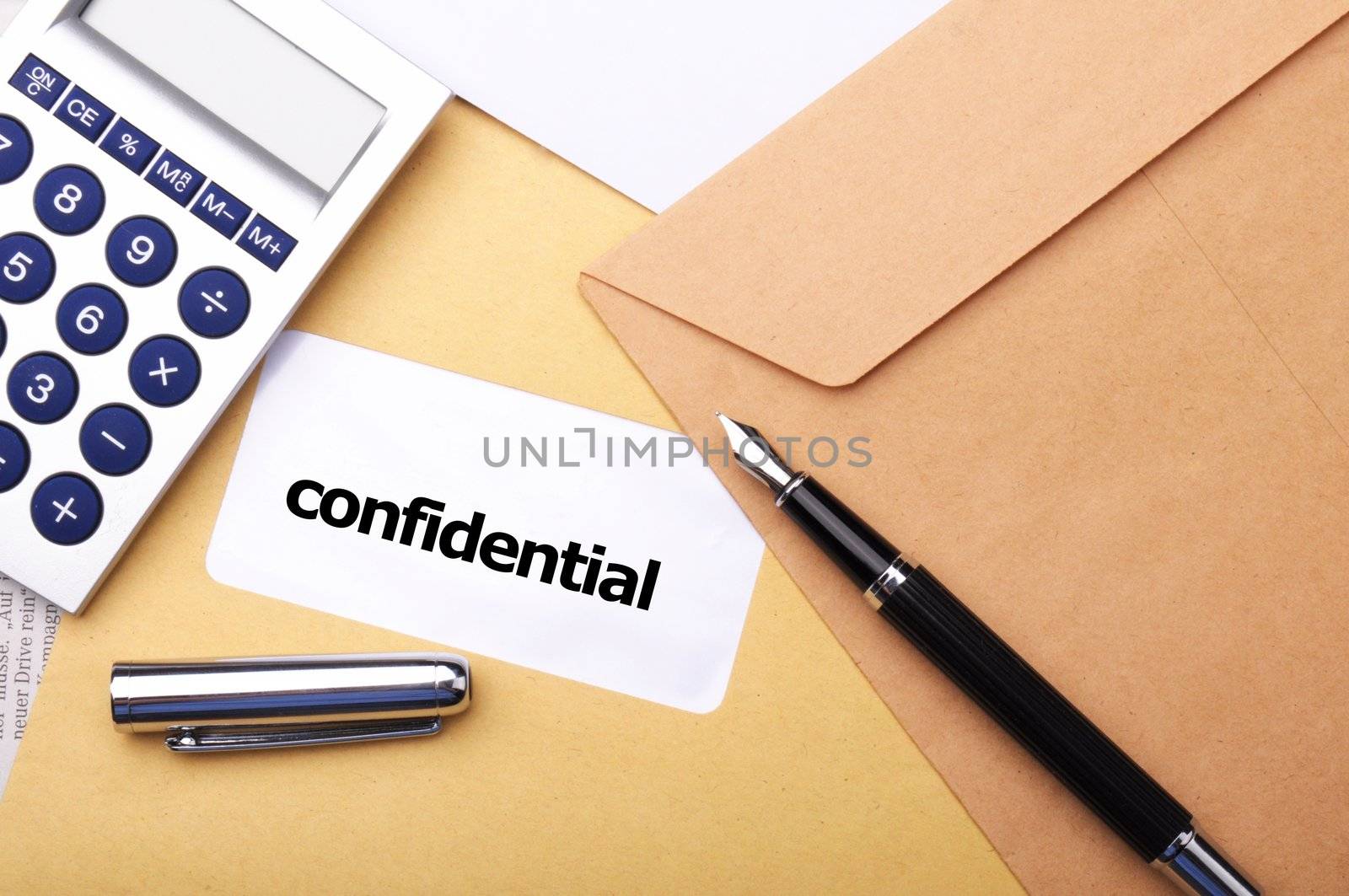 confidential or top secret letter showing business post concept