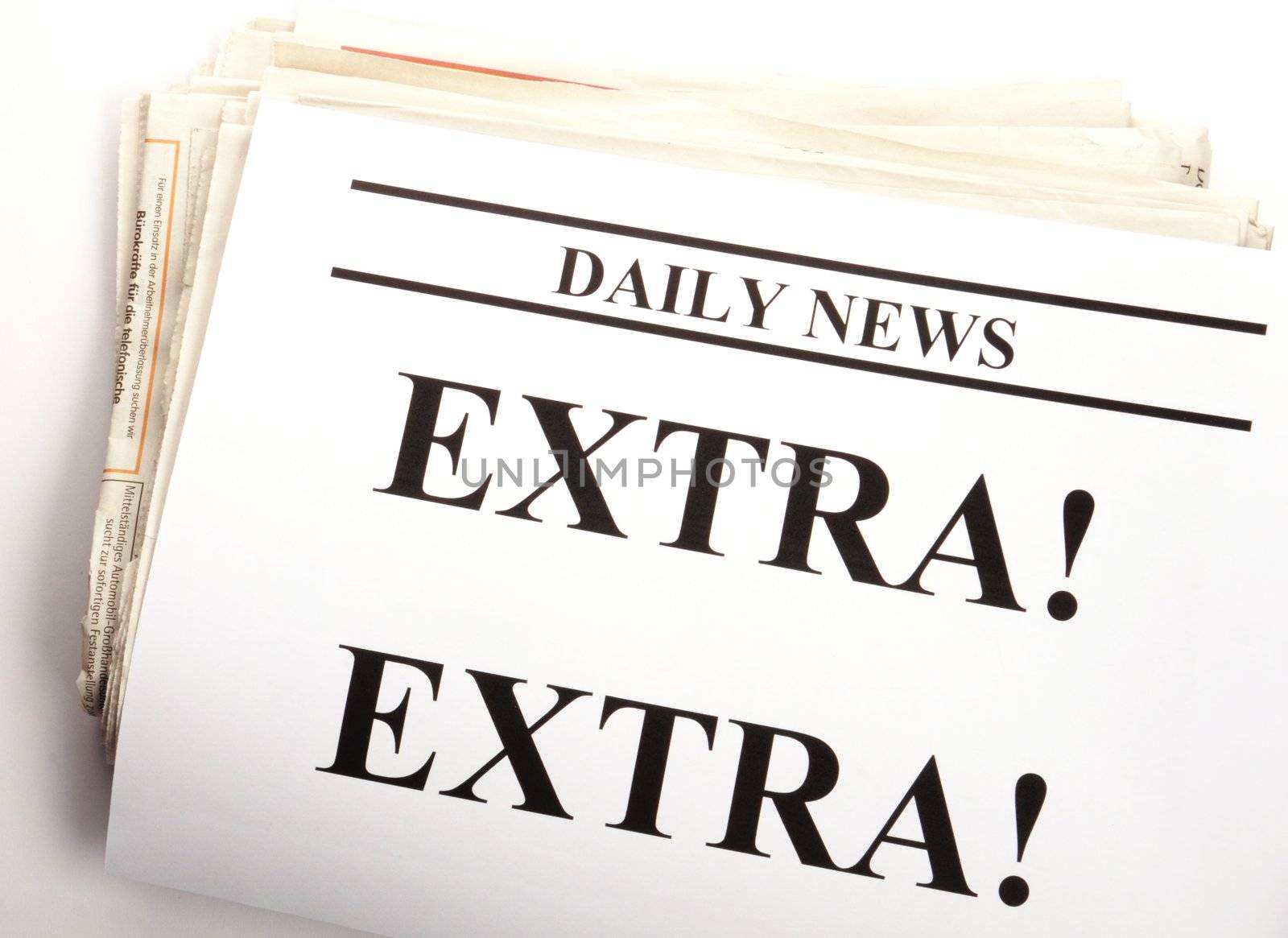 pile of newspapers showing news or newsletter concept