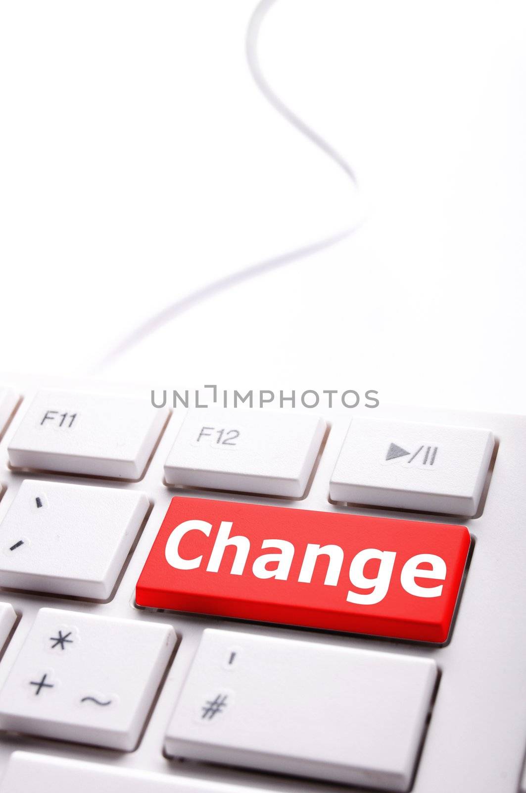 change ahead concept with key on keyboard