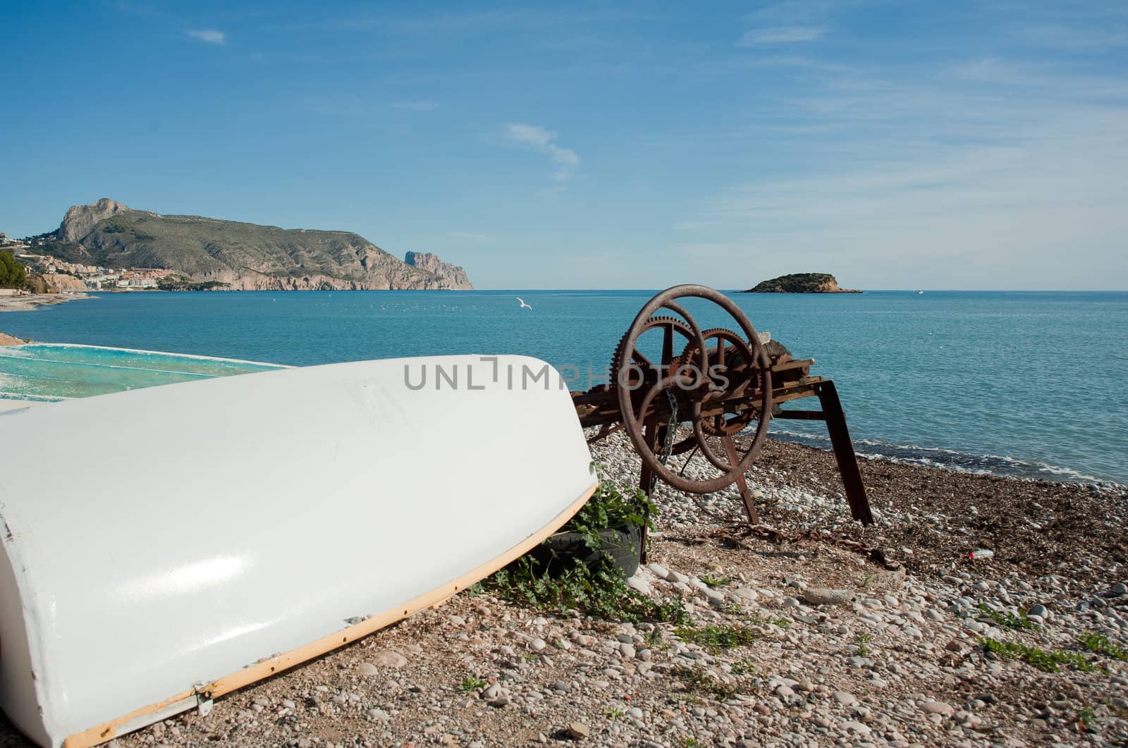 Traditional fishing boats ashore