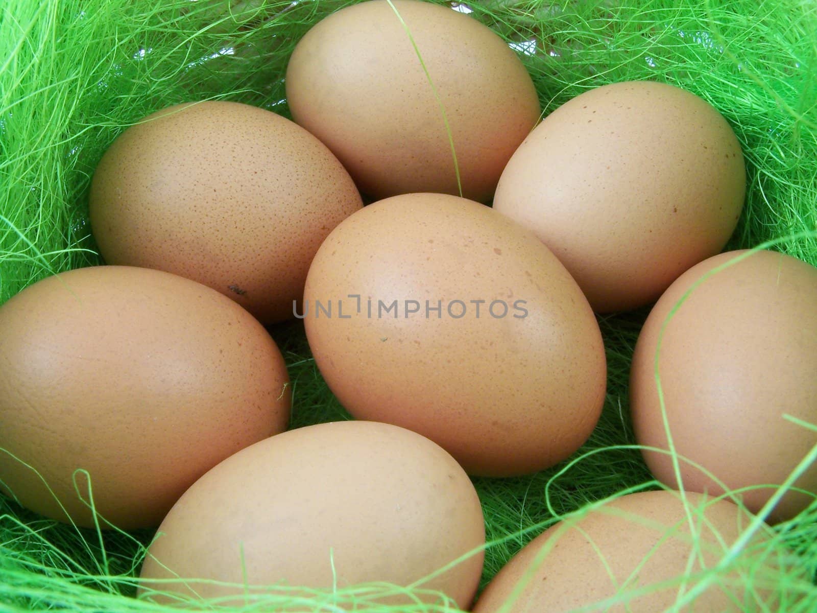 wicker basket with eggs by alexwhite
