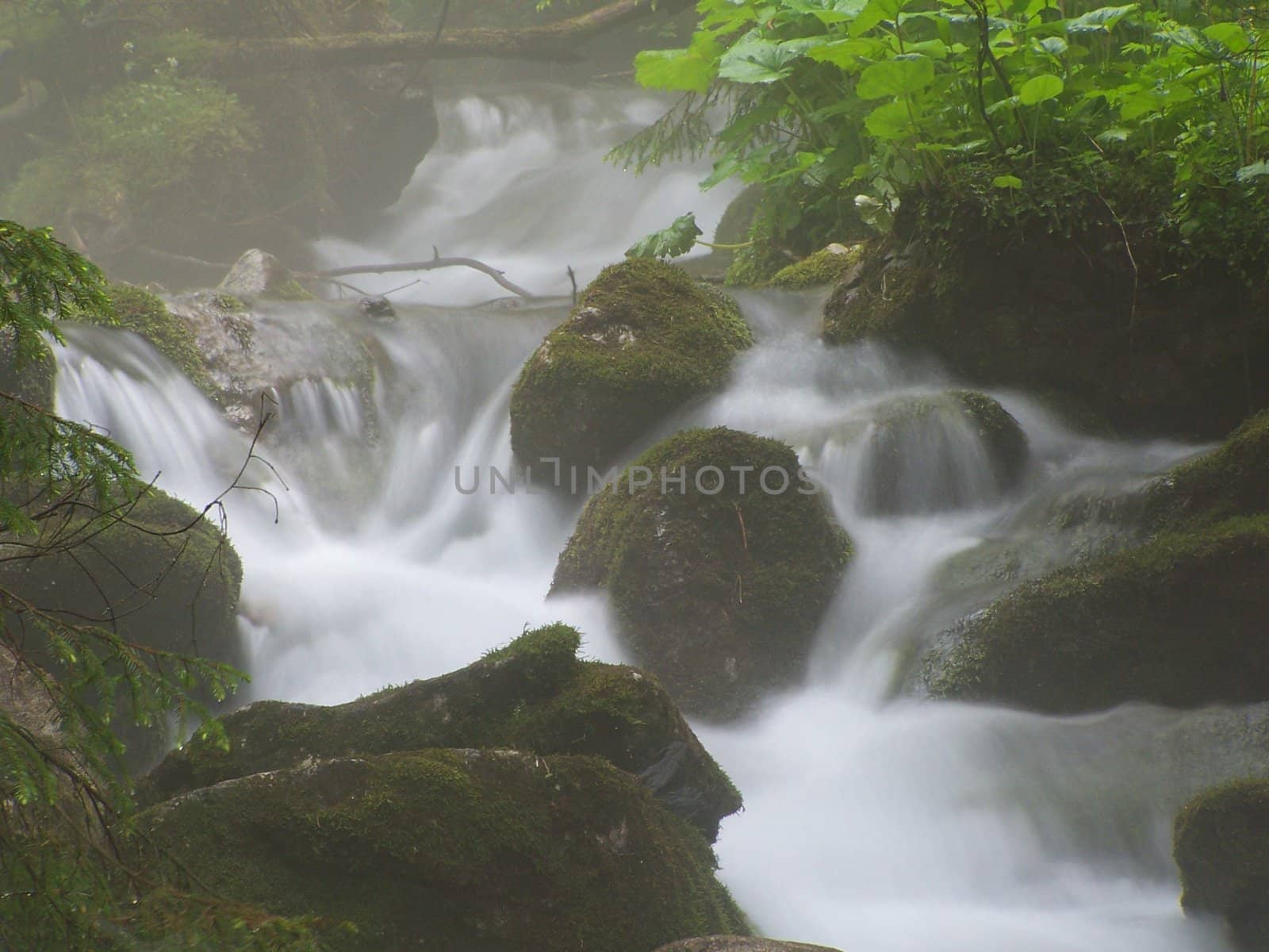 mountain waterfall