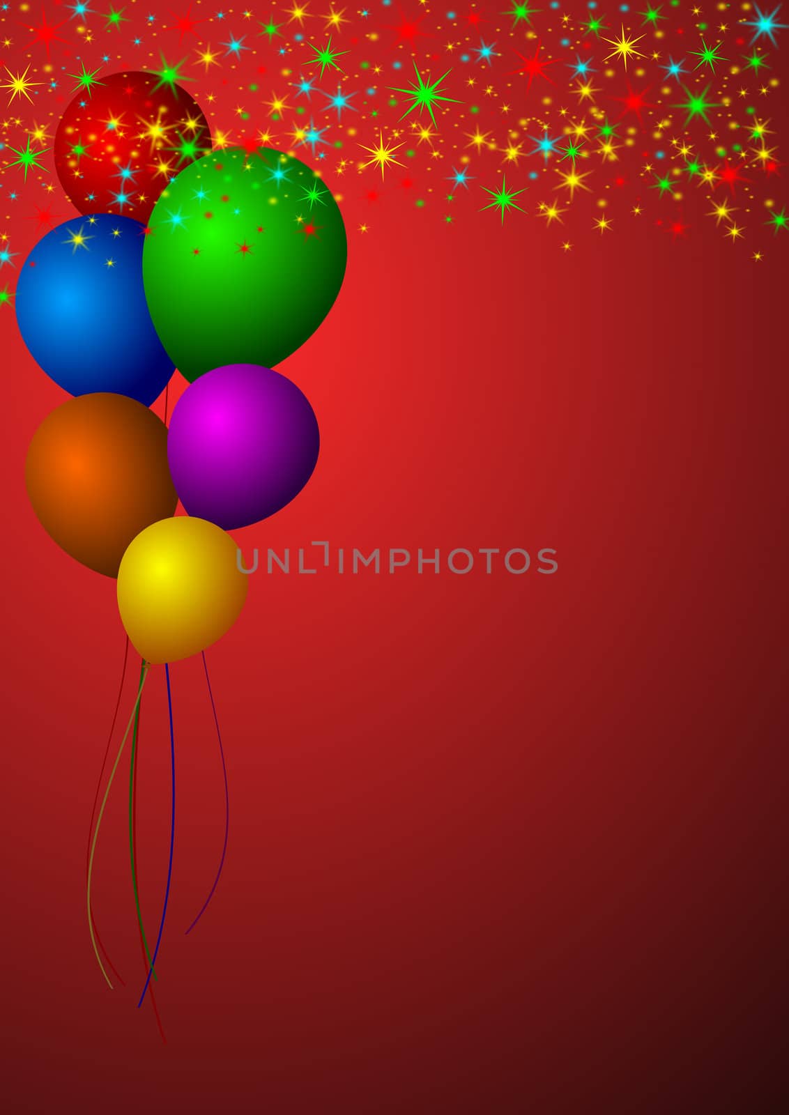 colorful abstract background with balloons