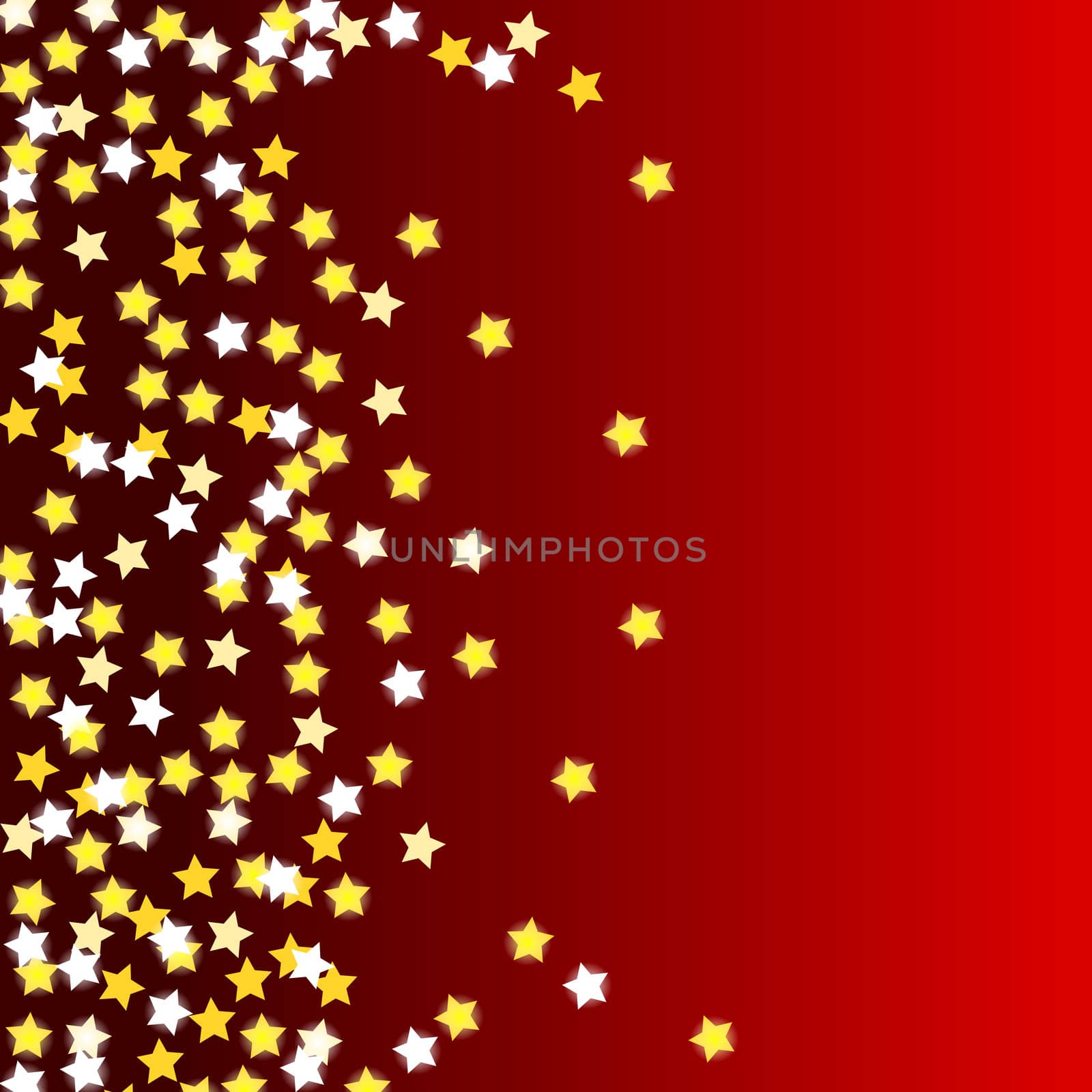 red background with stars