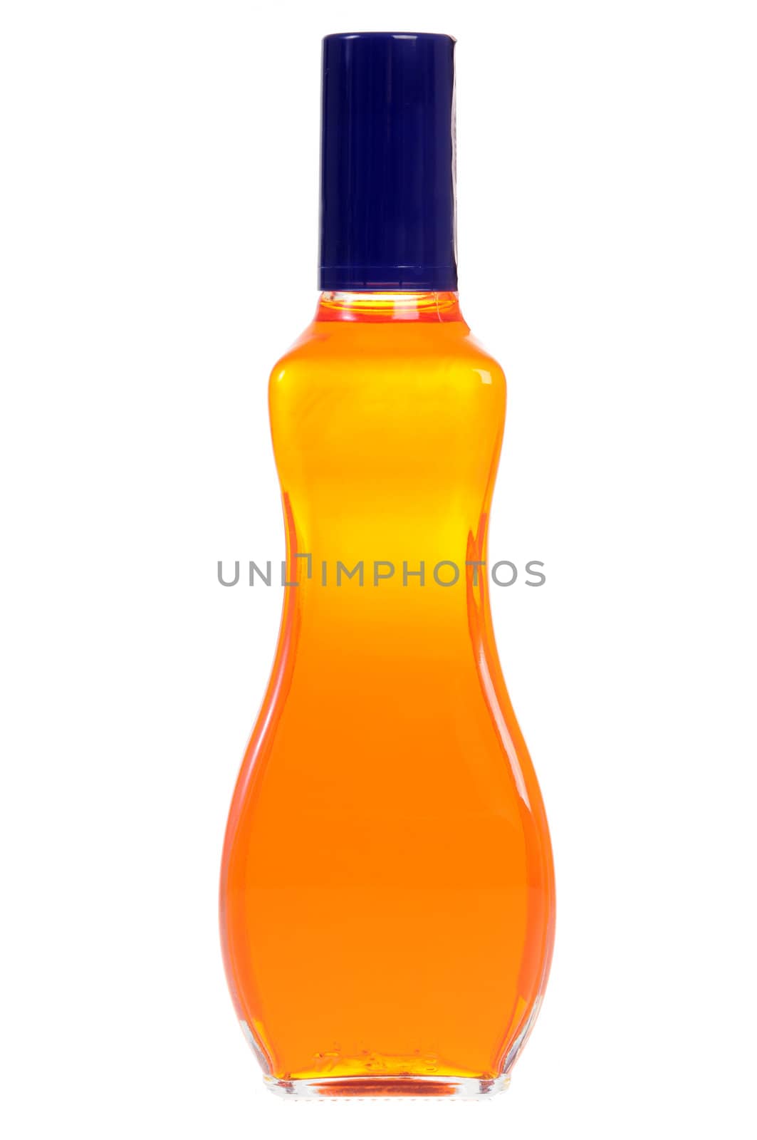 Orange liqueur isolated on white background