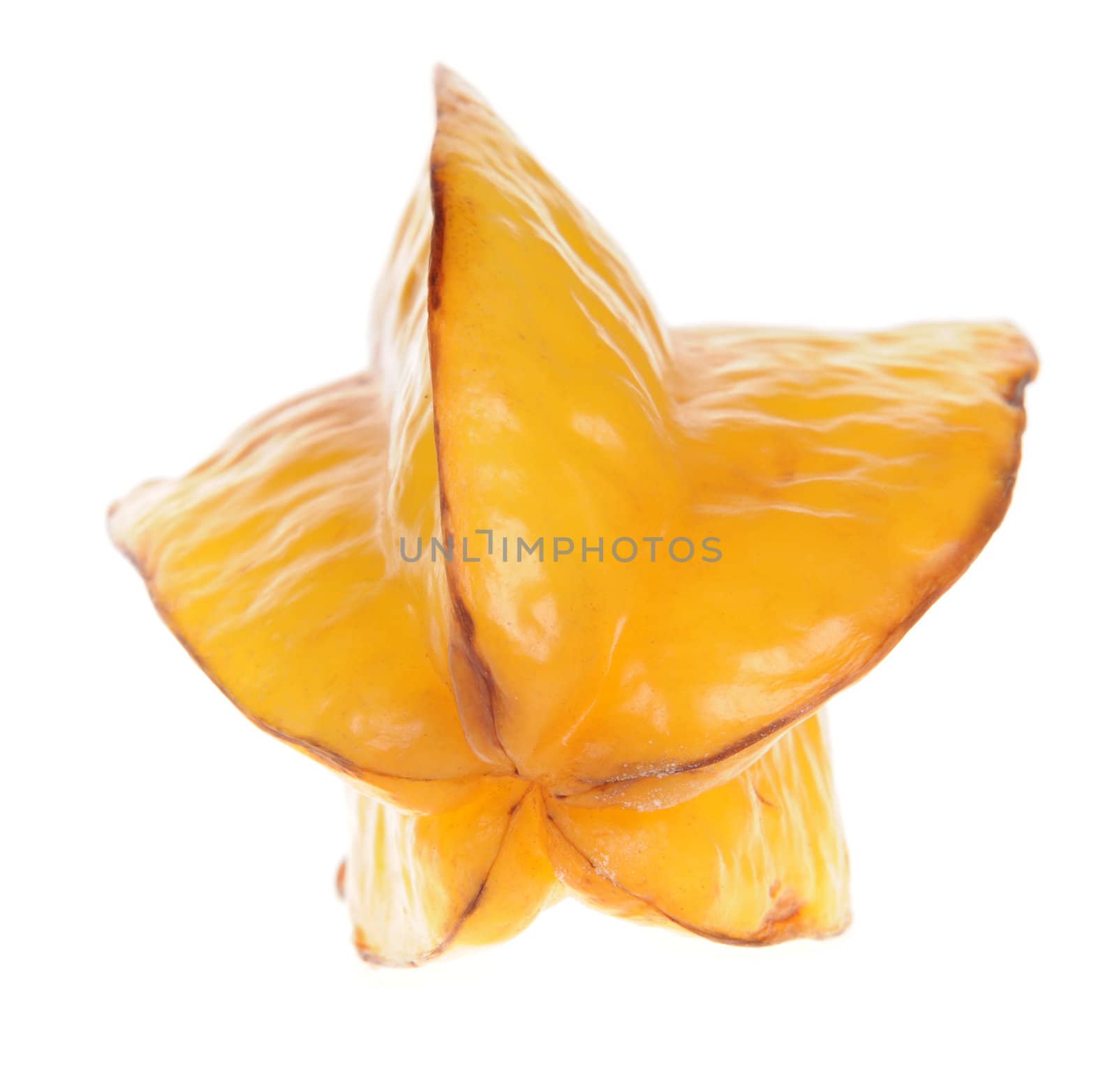 Carambola or starfruit isolated on white background