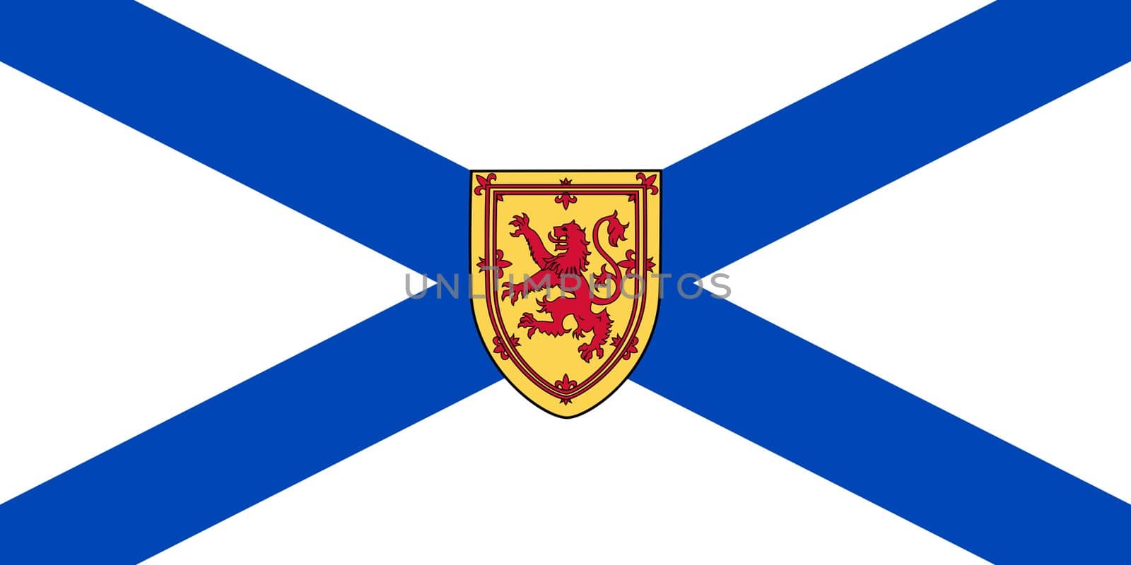 Illustration of Nova Scotia Canadian state of flag, Canada.