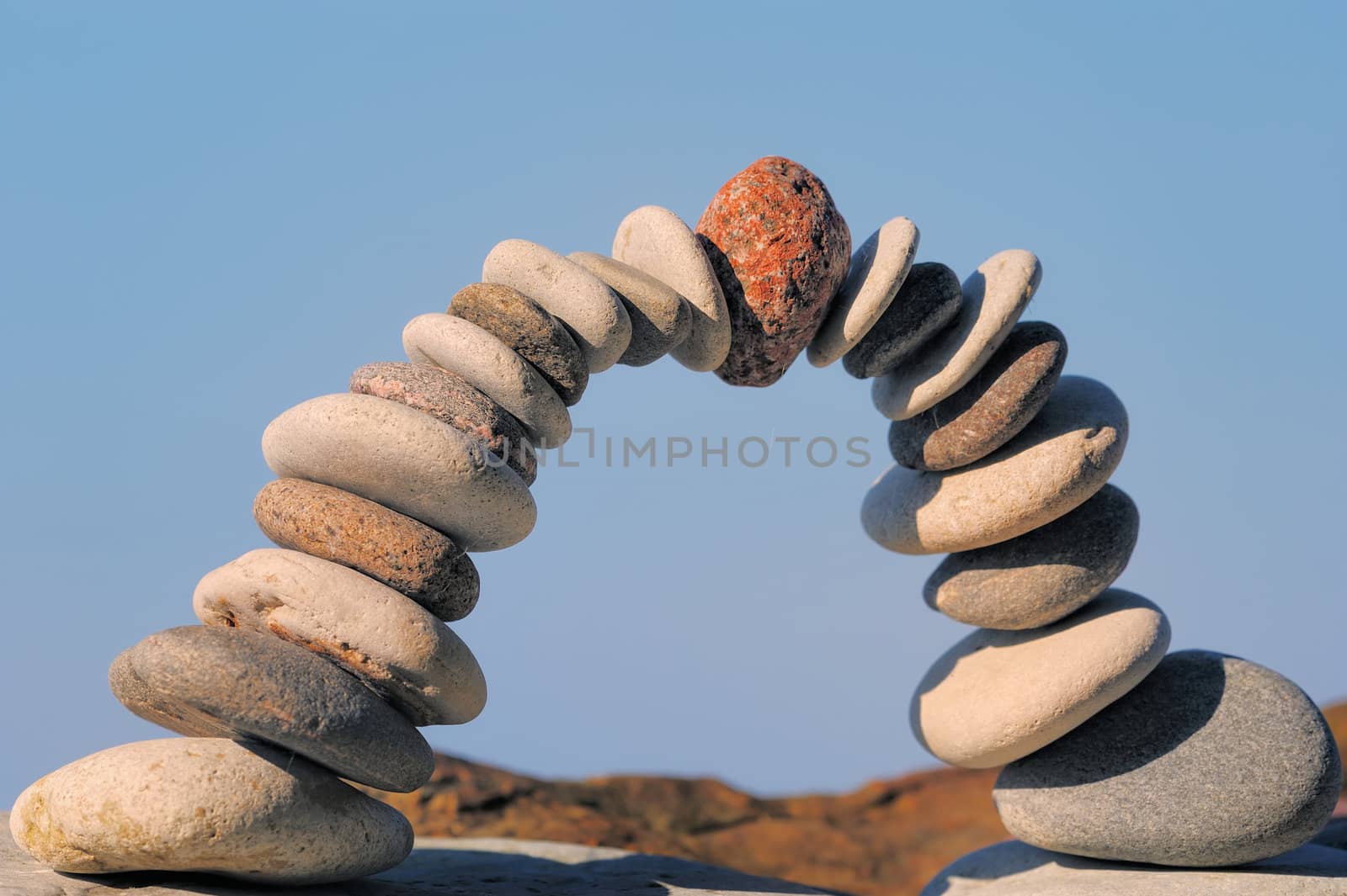 Crookedness of the pebbles on the seashore