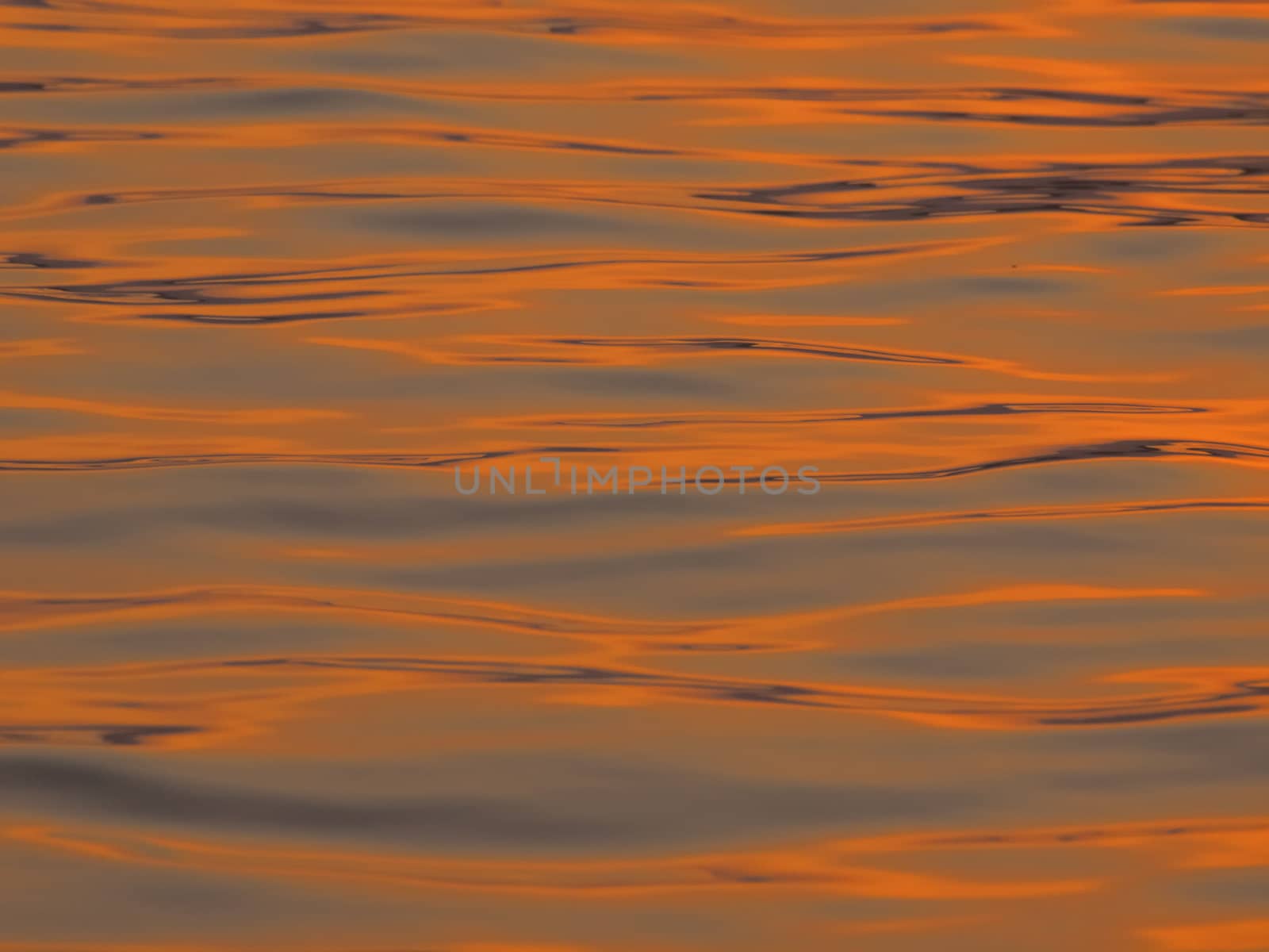 water reflections in sunset
