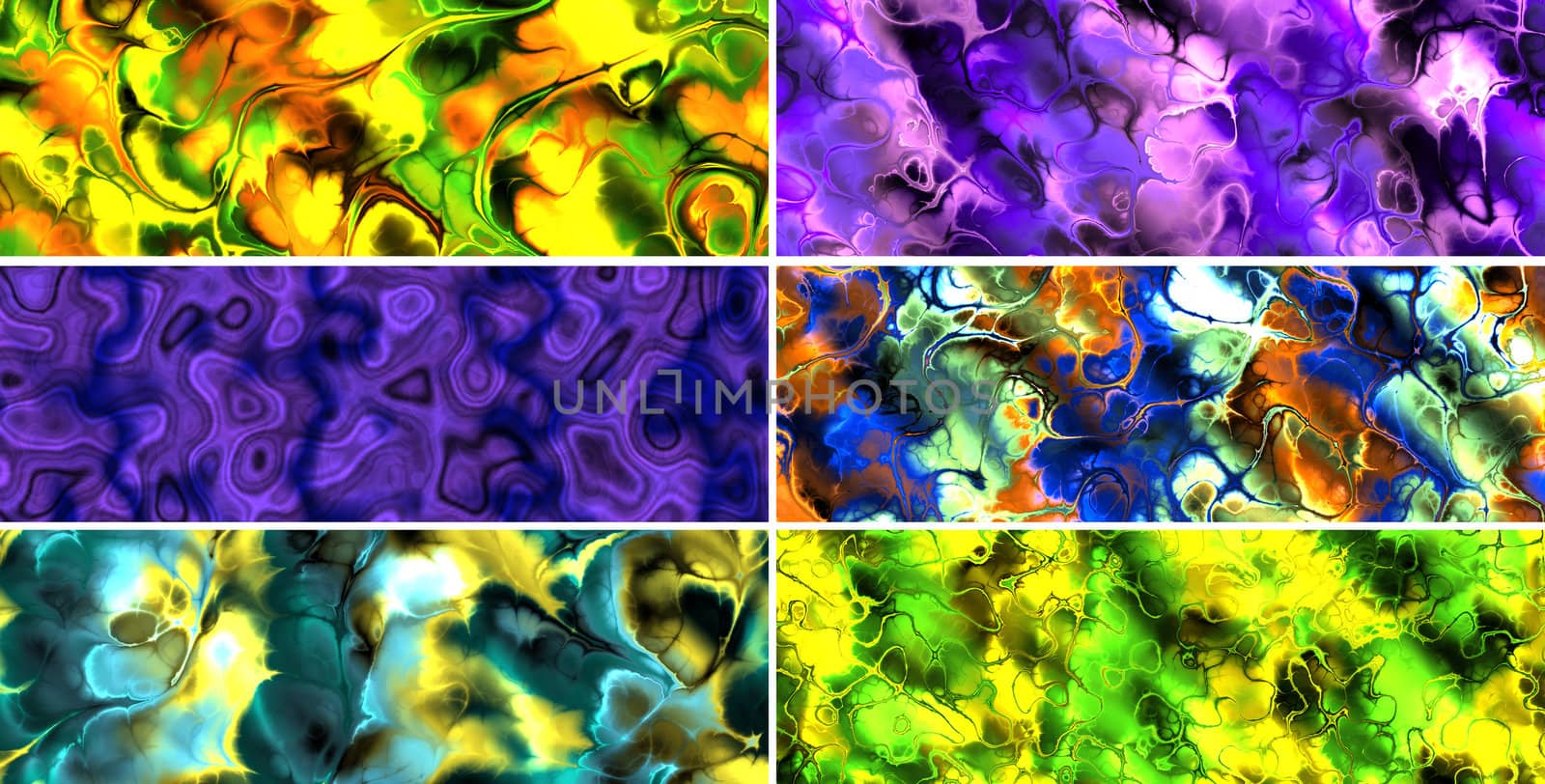 6 Colorful Abstract Shape Banner Backgrounds