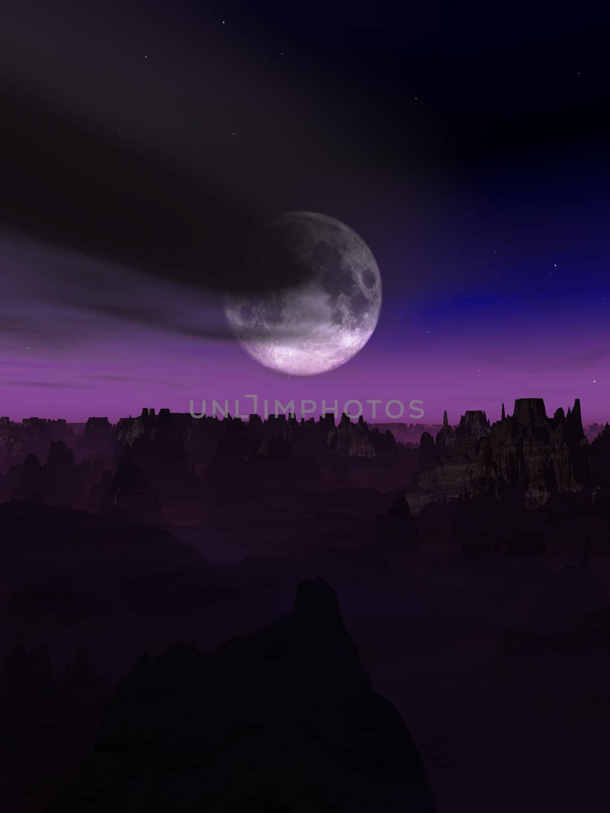 A landscape on a remote alien world.