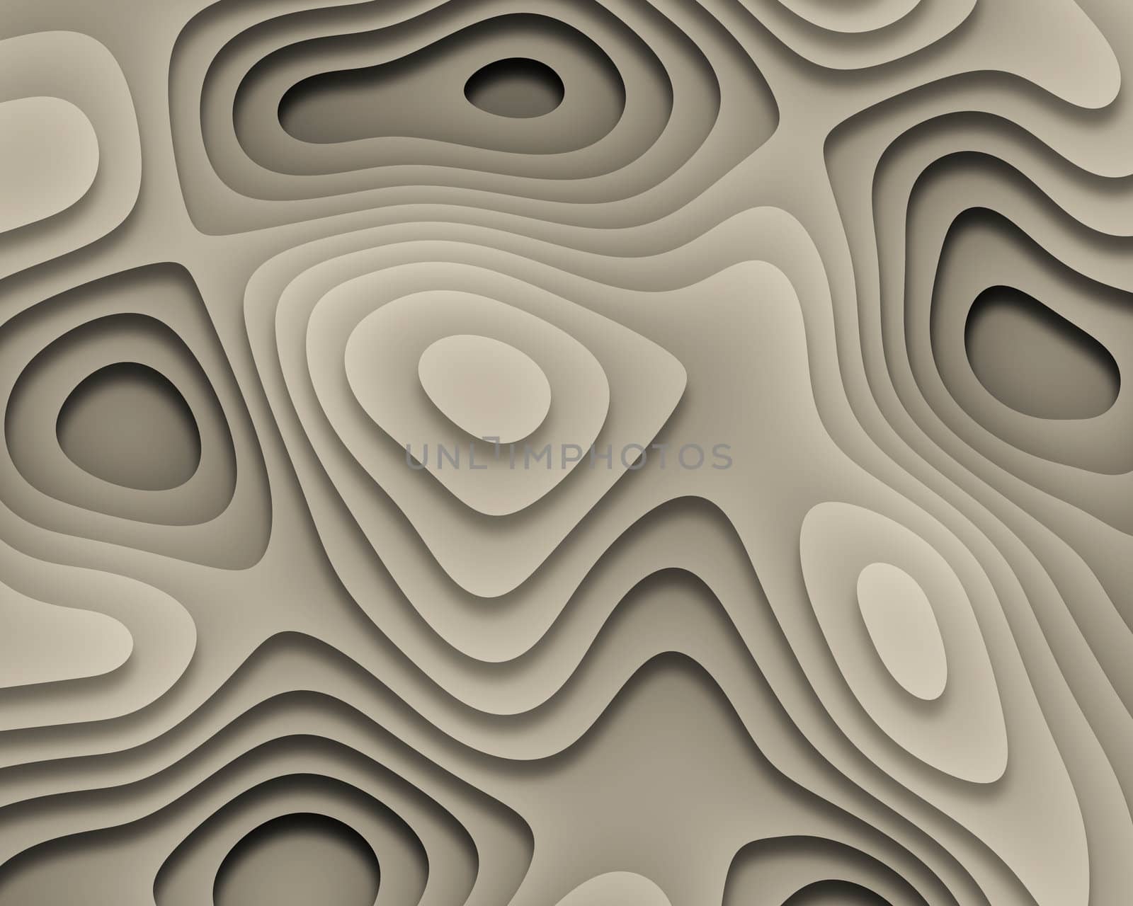 Bitmap Illustration of 3D Abstract Background (Geographic Curves)