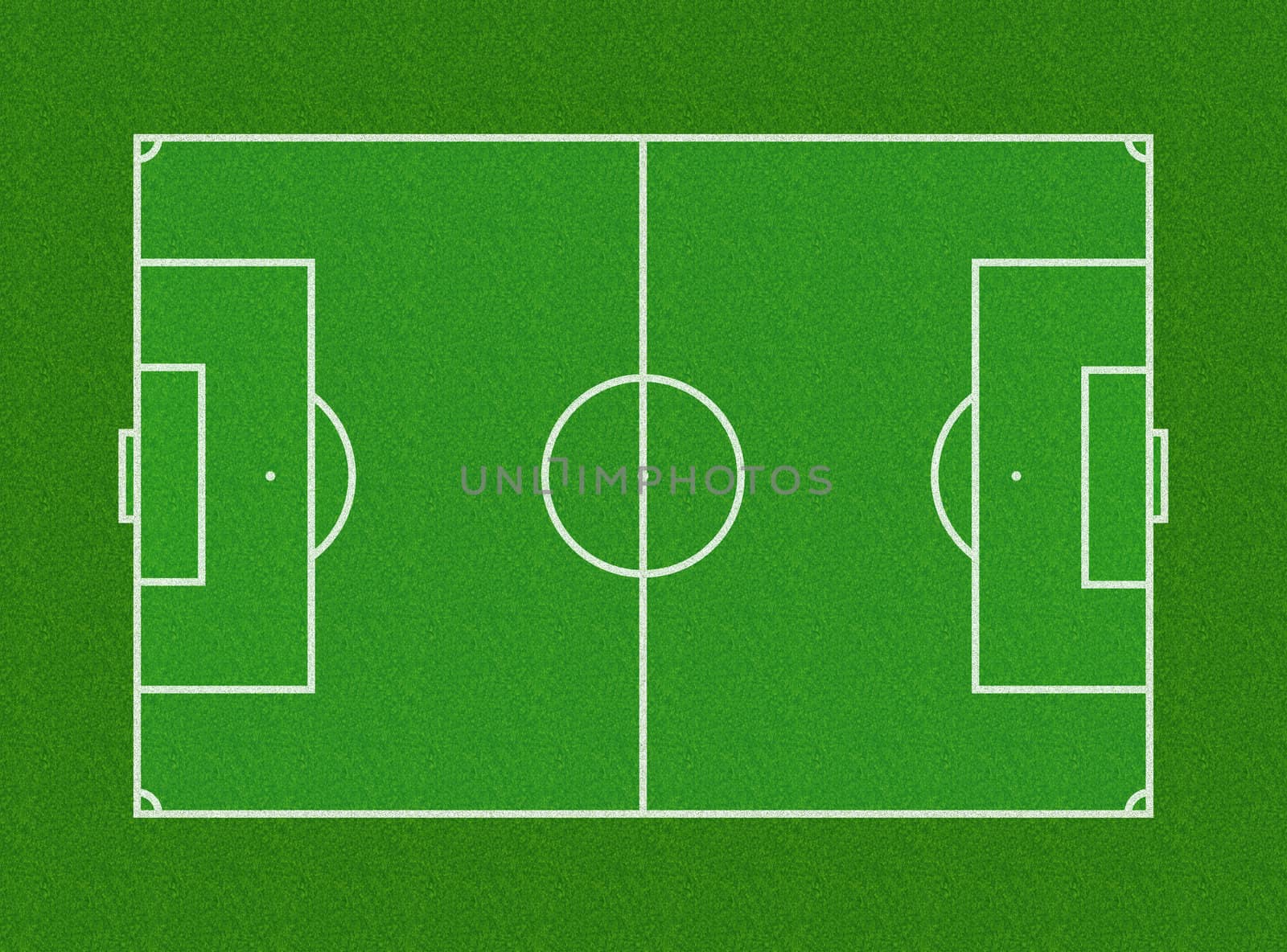 Illustration of Football Field - Aerial View