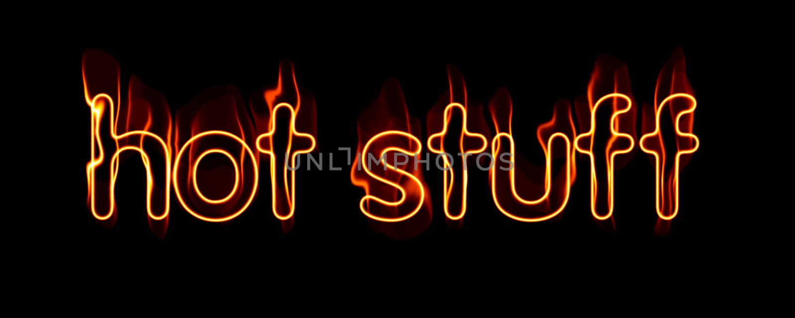 Hot Stuff Text - Lettering on Fire - Illustration Effect