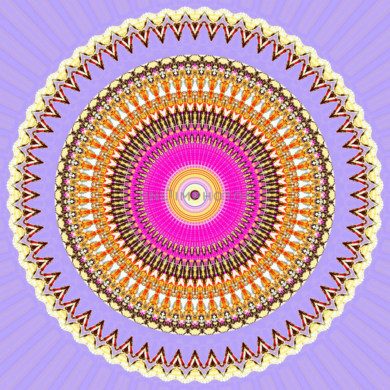 Bitmap Illustration of Complex Mandala