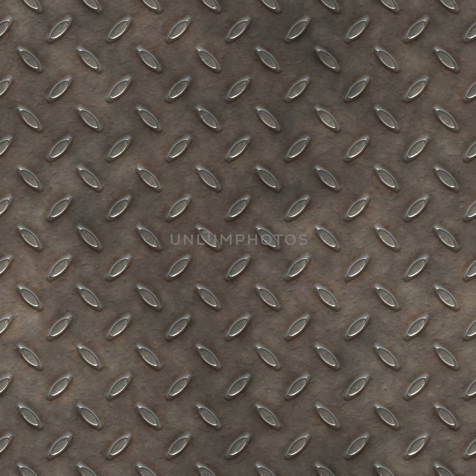 Illustration of Rusted Metal Plate Seamless Texture