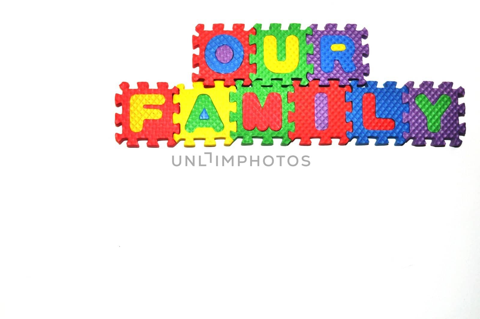 Our Family connected blocks upper right hand corner by RefocusPhoto