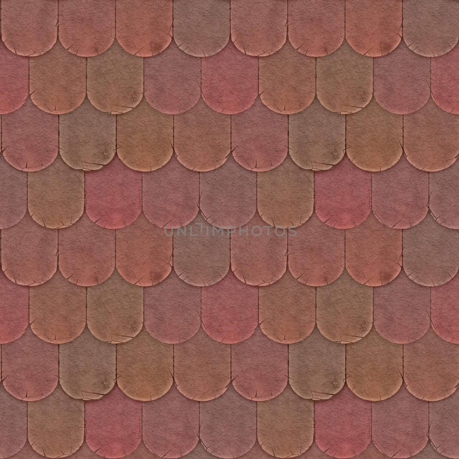 Realistic Rendering of Traditional Clay Tiles Seamless Pattern