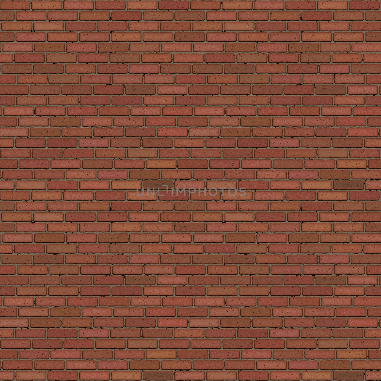 Brick Wall Seamless Pattern - Realistic Rendering