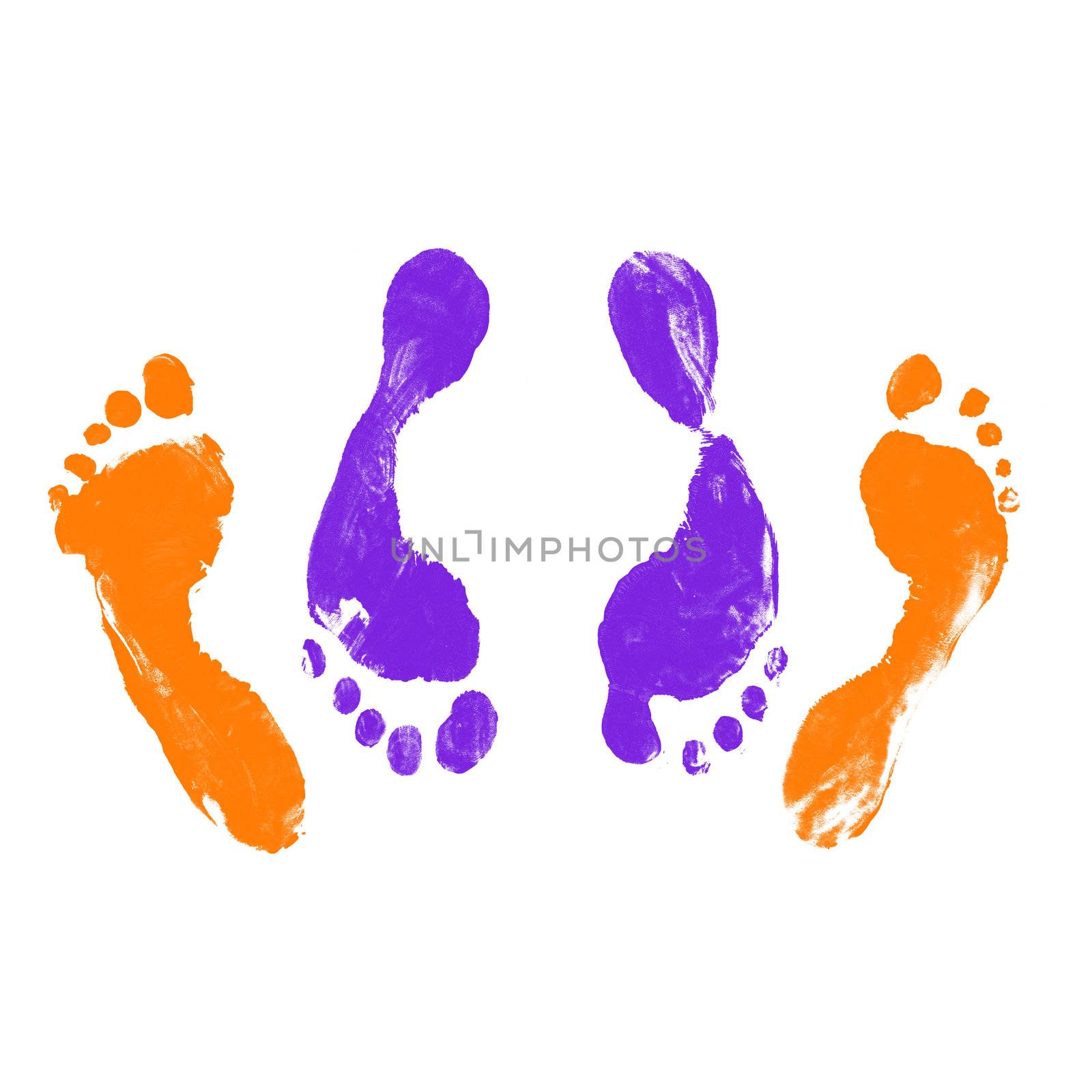 Prints of Human Feet (male and female) Having Sexual Intercourse in Missionary Position