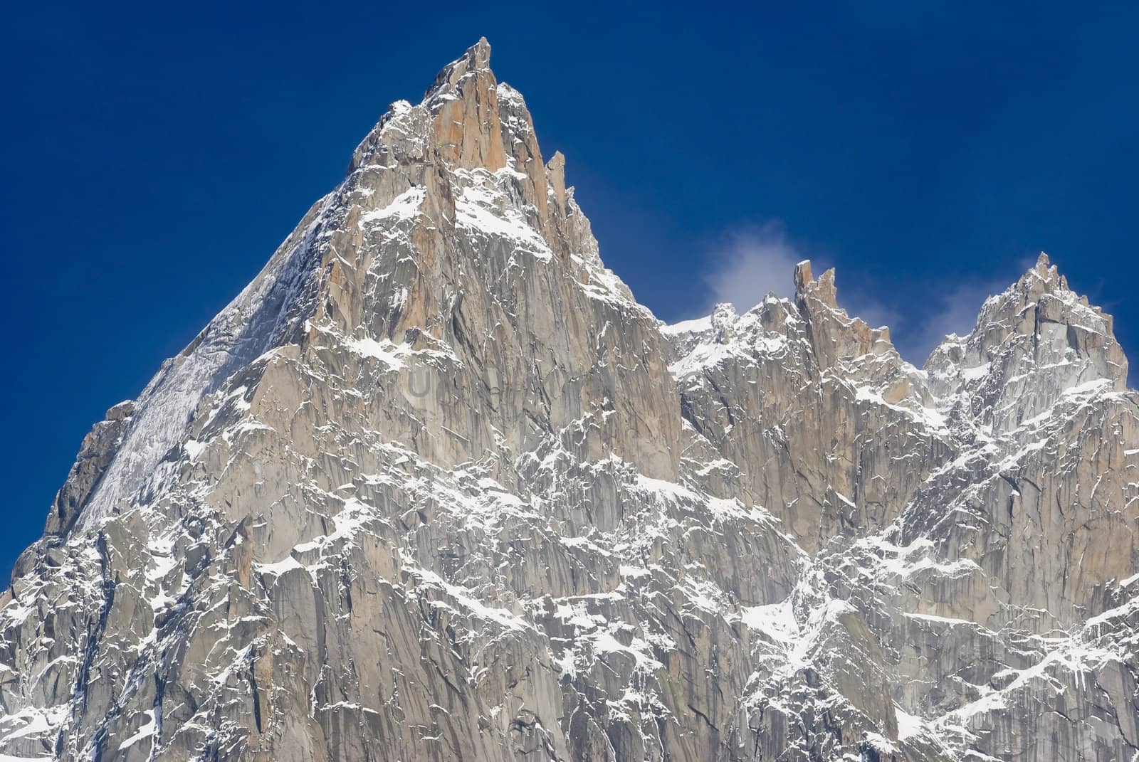 The Mont Blanc mountain range in Chamonix