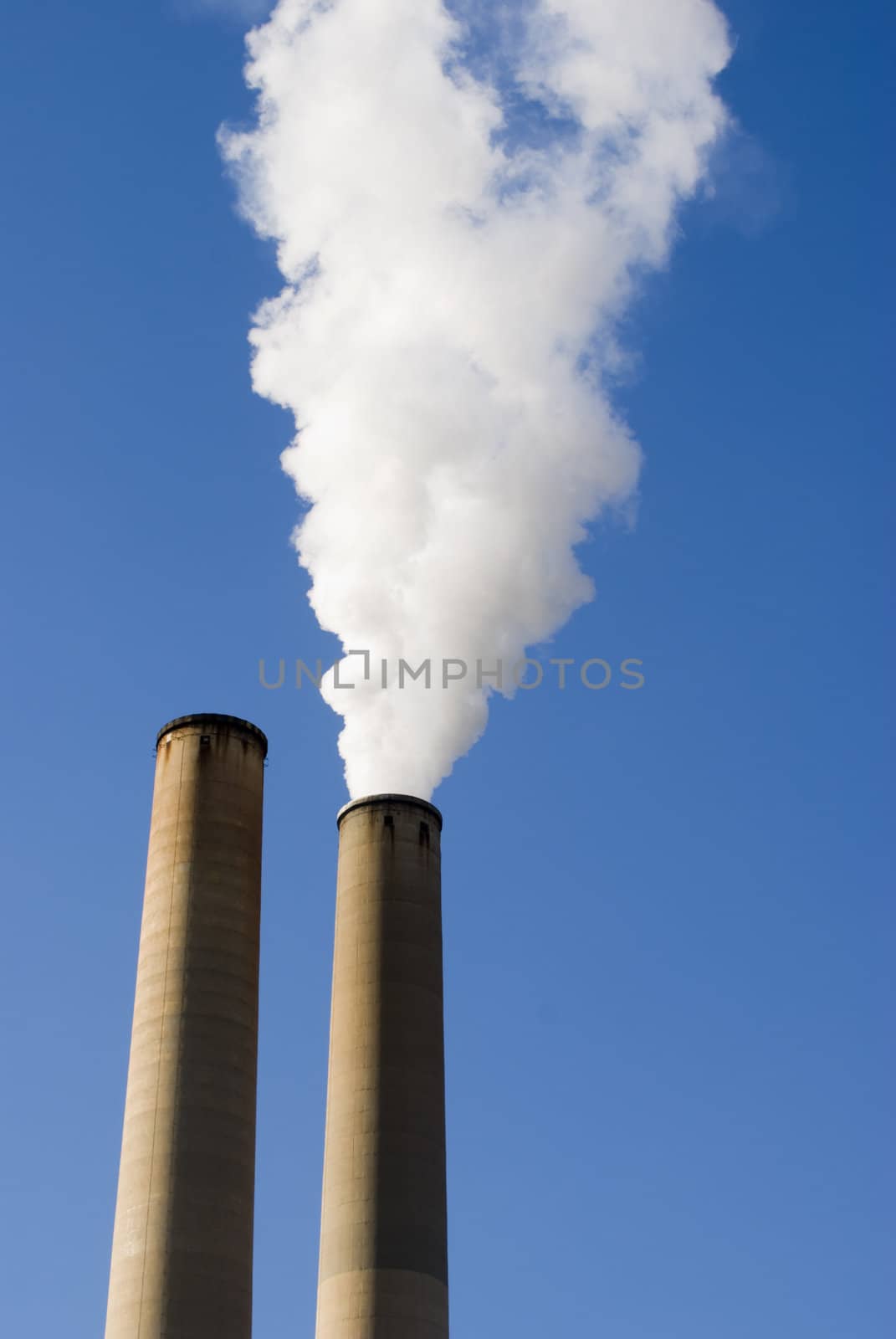 Smoking Industrial Chimney - portrait orientation