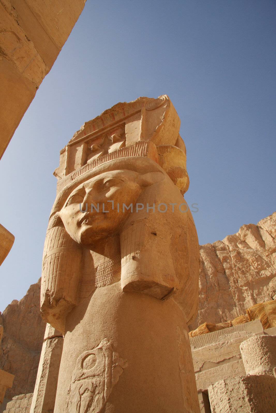 Temple of Queen Hatshepsut, main column sculpture