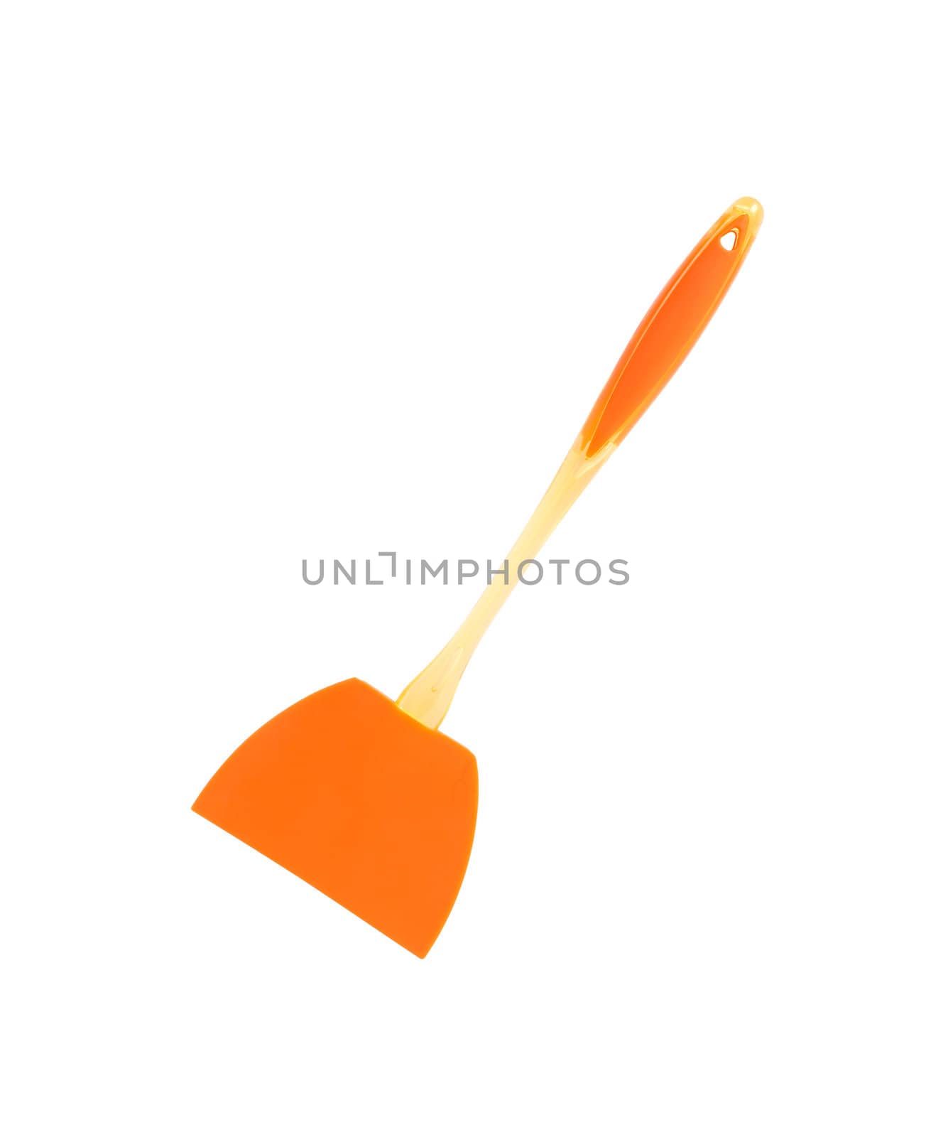 Modern silicone slotted turner isolated on white background. Clipping path is included