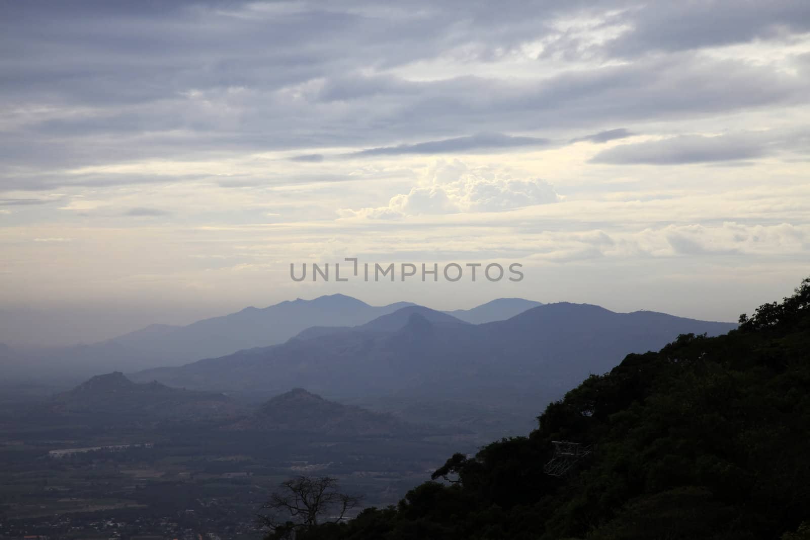 Beautiful mountains in cloudy weather. Vietnam