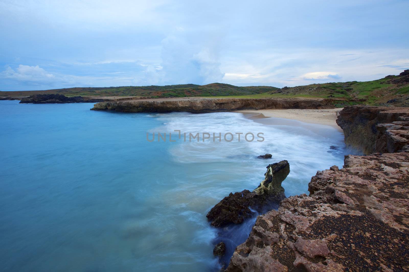 Dos Playa surfers beach on Arubas east coast