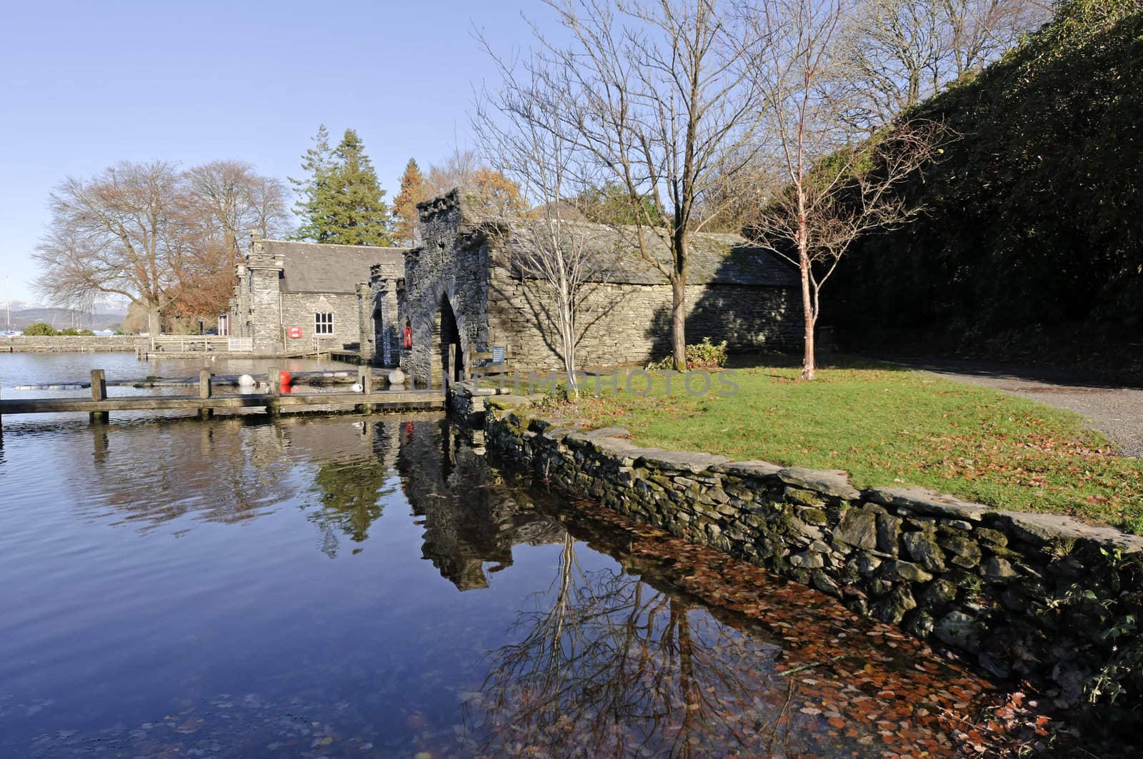 Lake Windermere in Lake District National Park Cumbria England