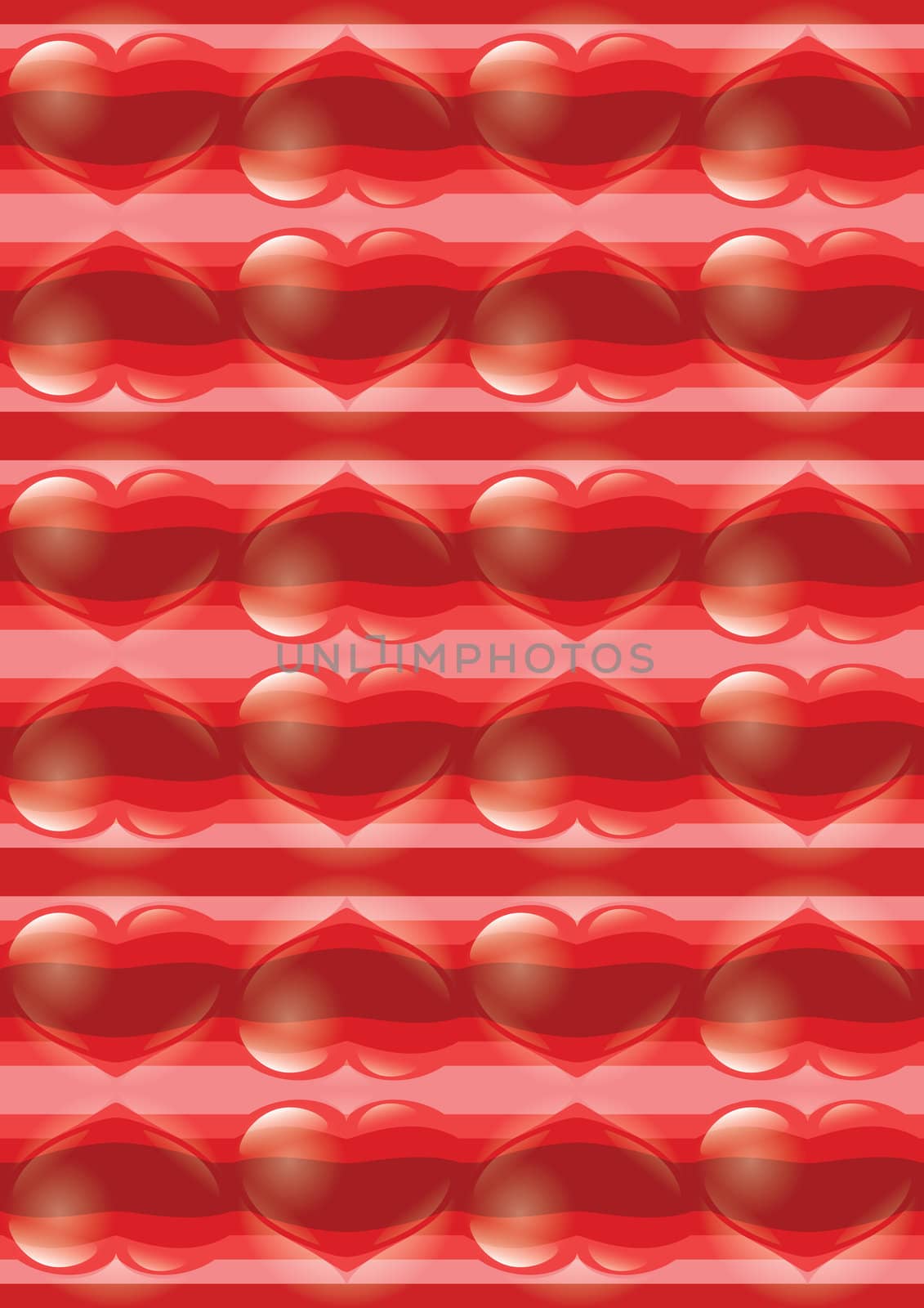 Abstract bright glowing Heart background. Valentine's Day.