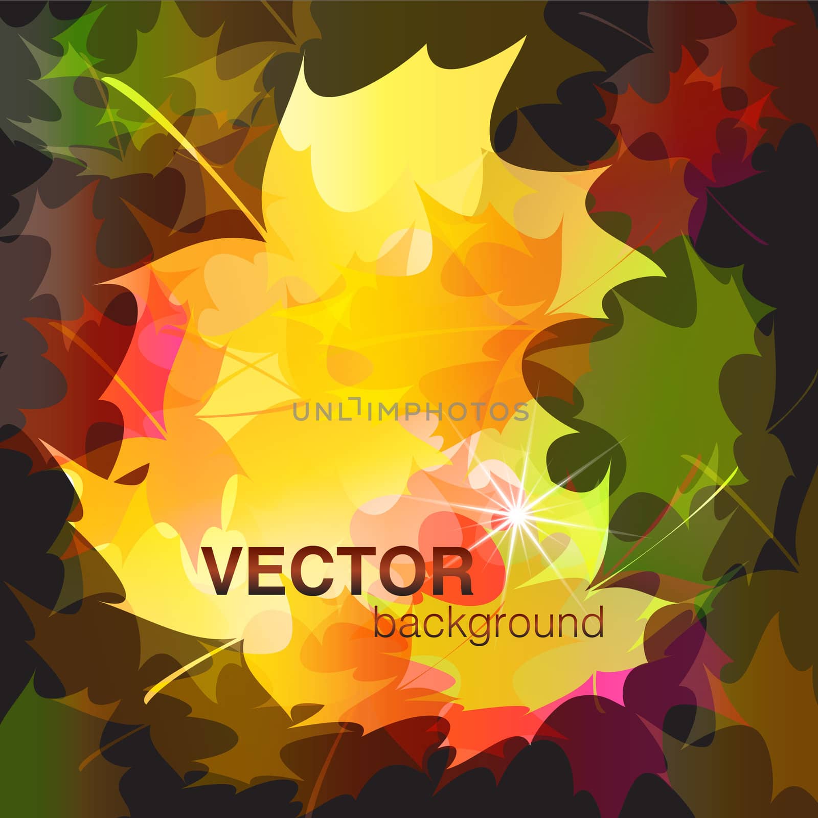 Abstract fly leafs vector background