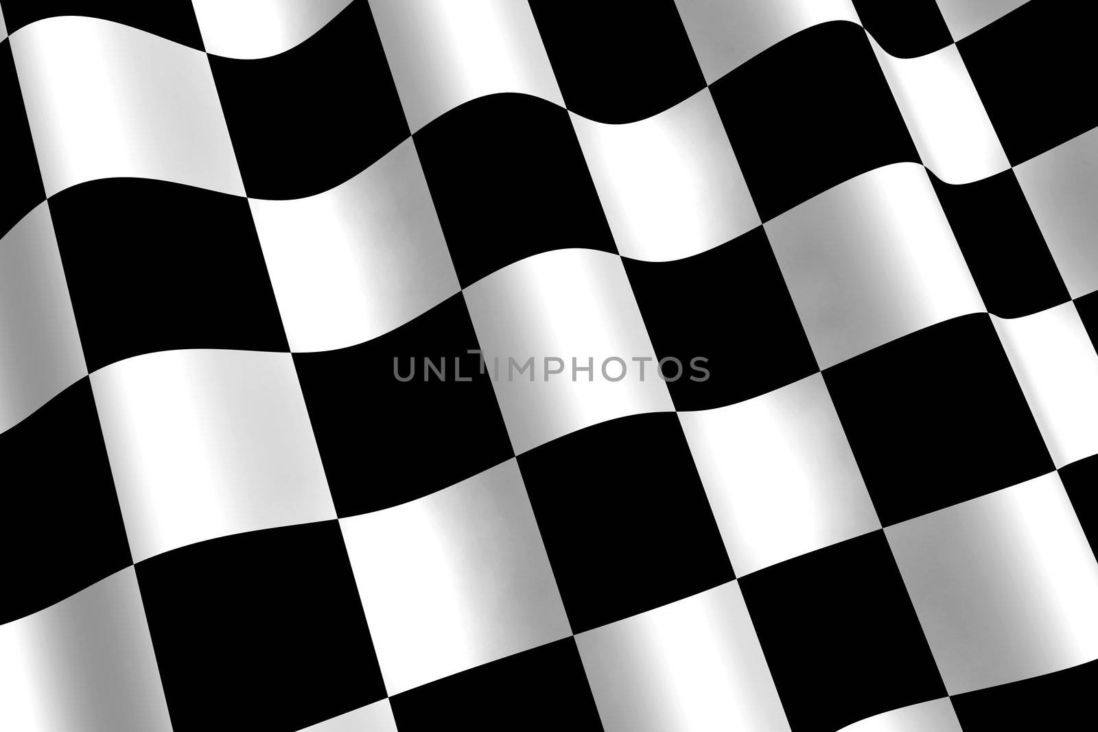 A Colourful 3d Rendered Chequered Flag Concept Illustration