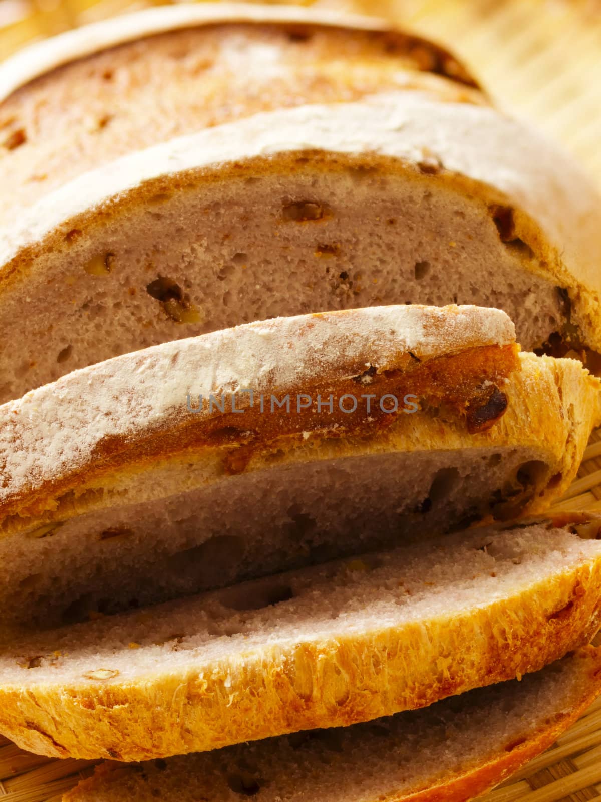 close up of slices of fresh bread