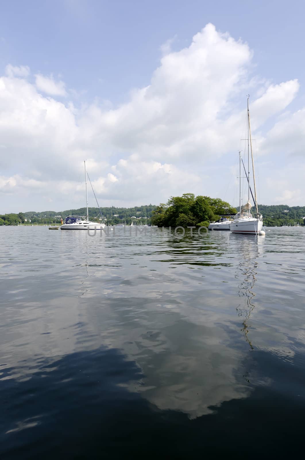 Lake Windermere in Lake District National Park Cumbria England