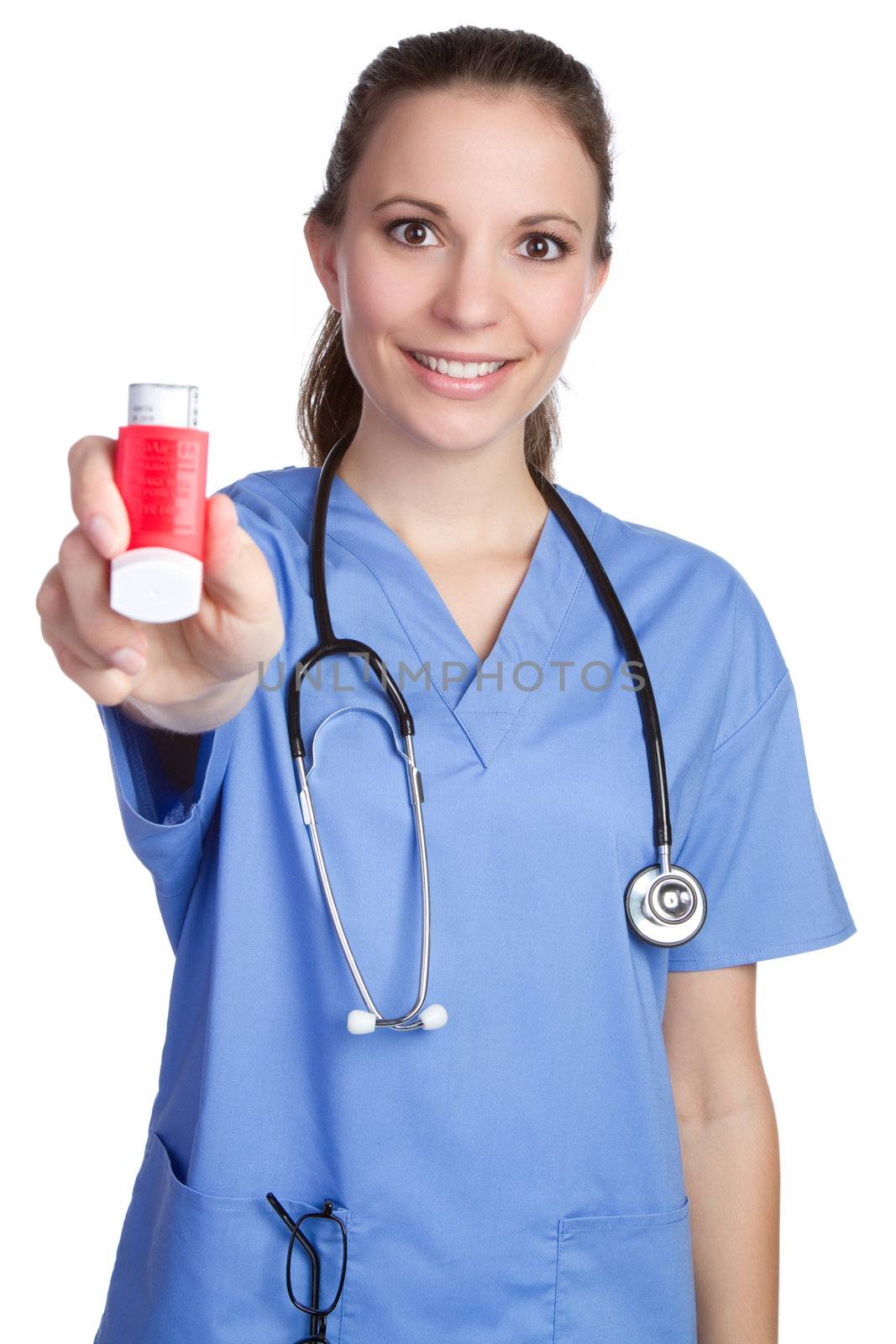 Nurse Holding Inhaler by keeweeboy