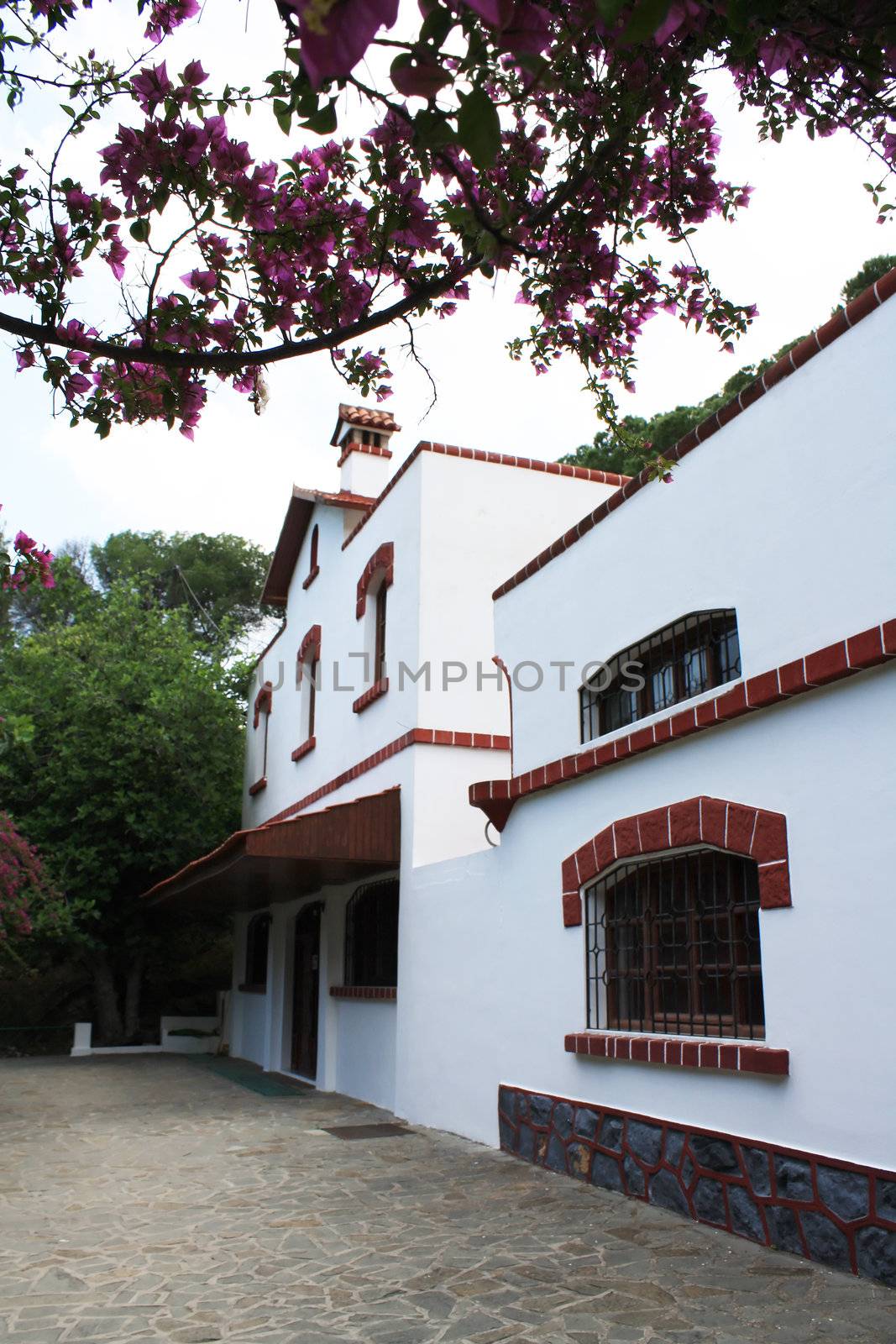 Beautiful white house on Rhodos, Greece