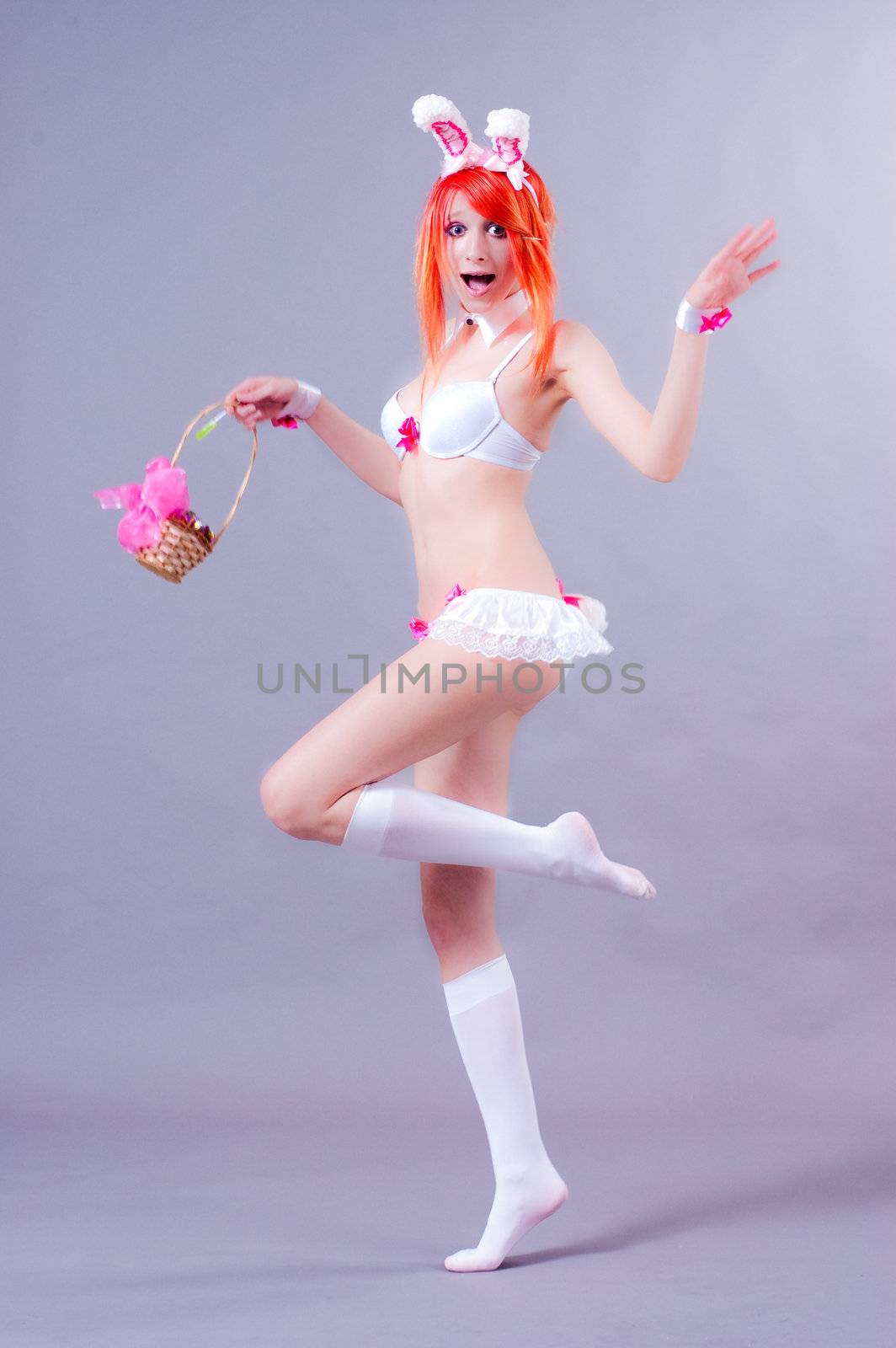 woman in underwear with bunny ears by malishpsih