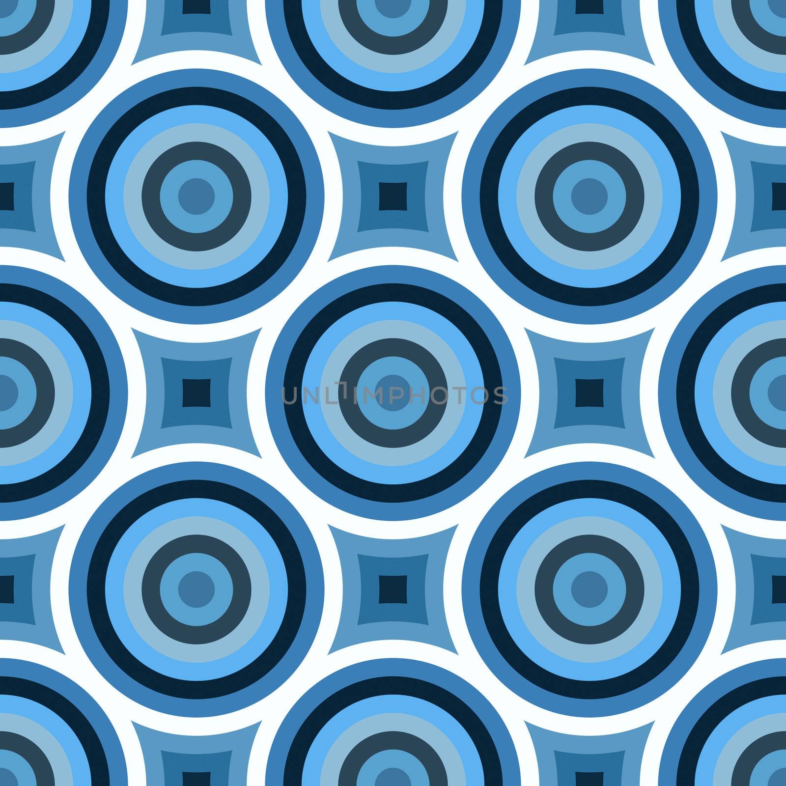 Funky Blue Circles Pattern by graficallyminded