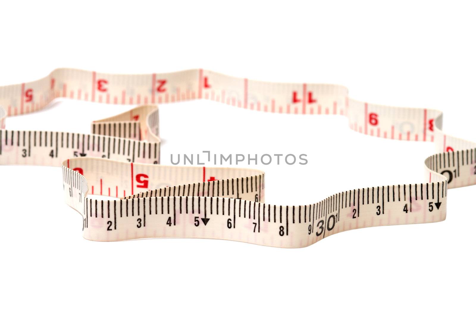 Tape measure it is isolated on a white background.