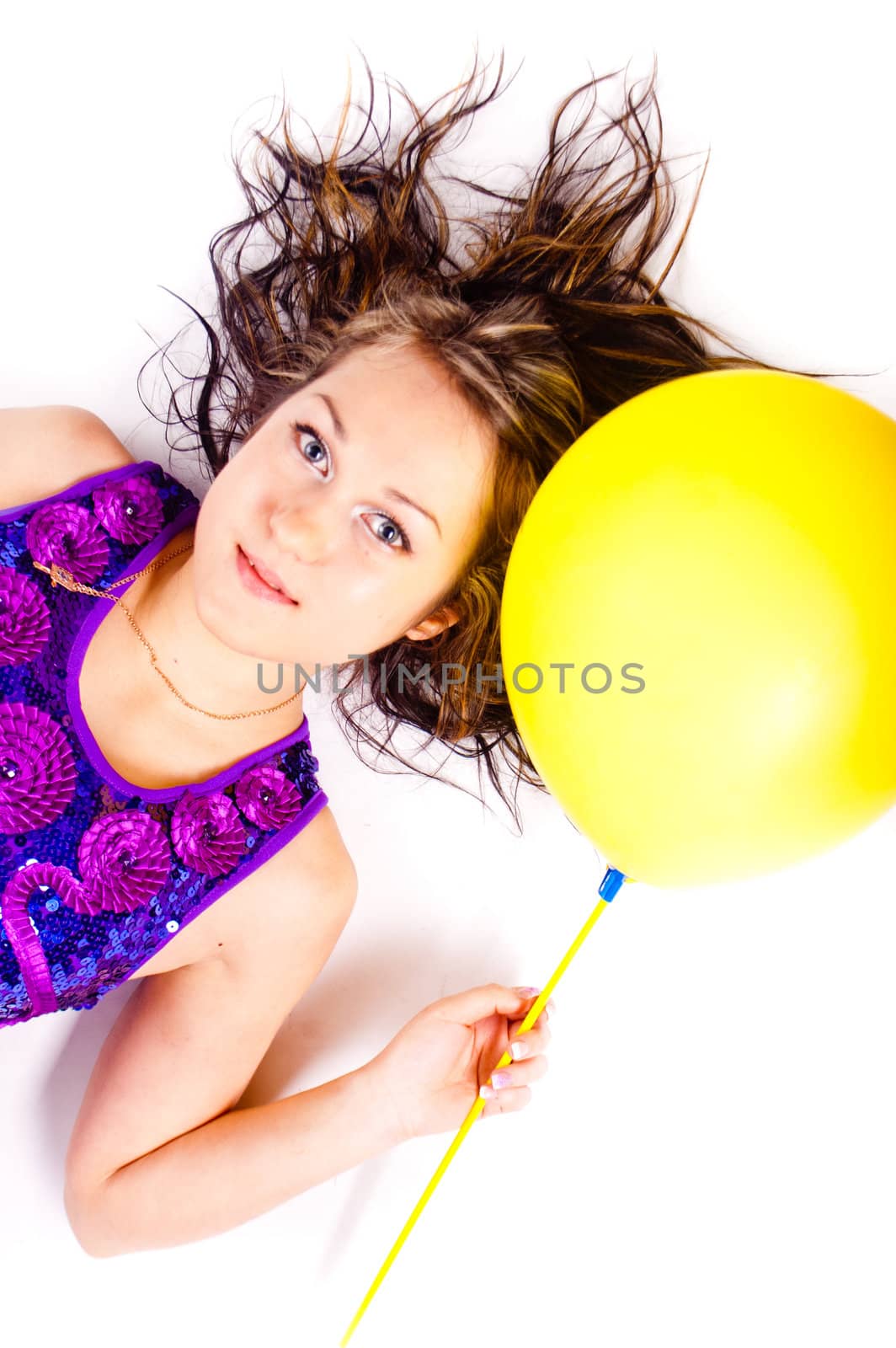 Woman with ballons by malishpsih