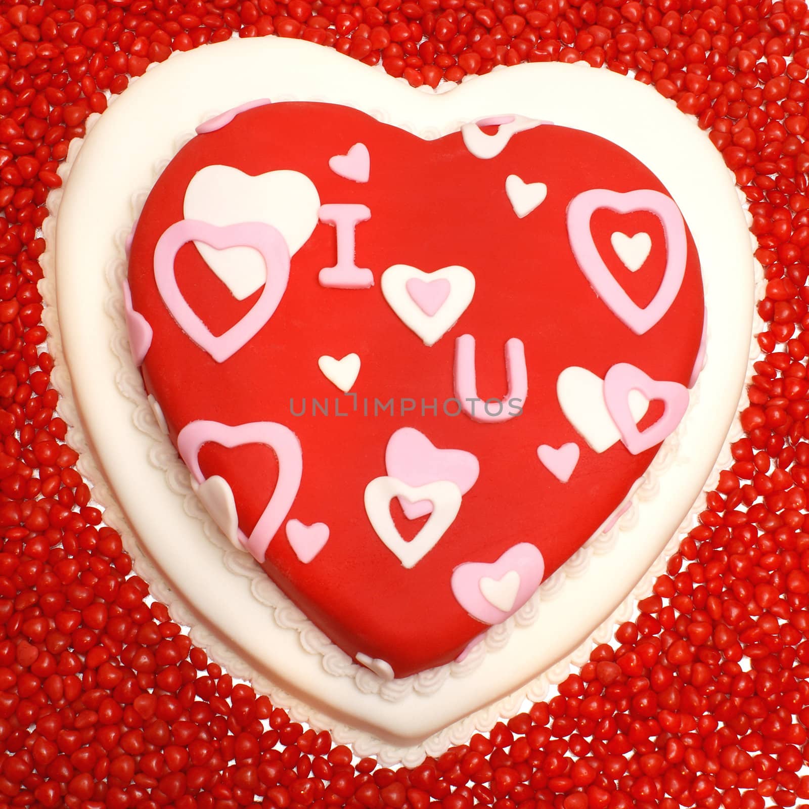 A cake in the shape of a heart for Valentines, Anniversaries, and Birthdays.