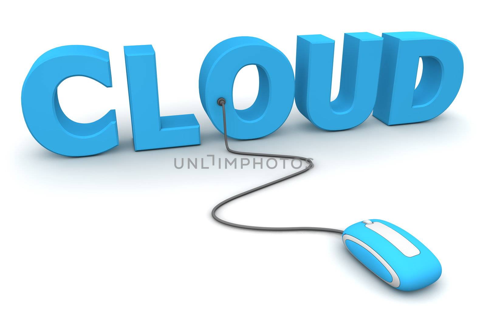 Browse the Cloud - Blue Mouse by PixBox