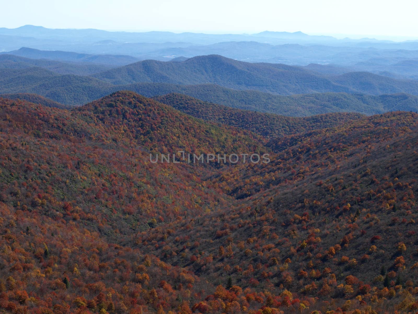 The North Carolina mountains seen during the fall of the year