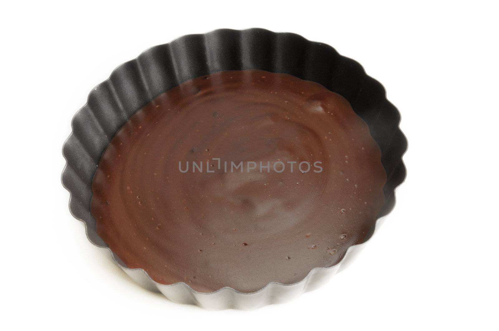 Chocolate pudding in a dish