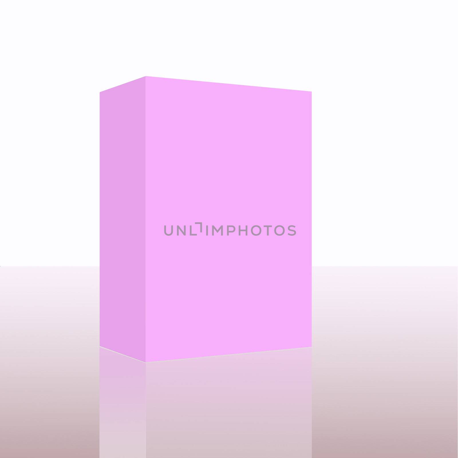 3D render of a blank box high-res blank box. fill in your own graphic to make this an e-box, book, software box or a box your choice