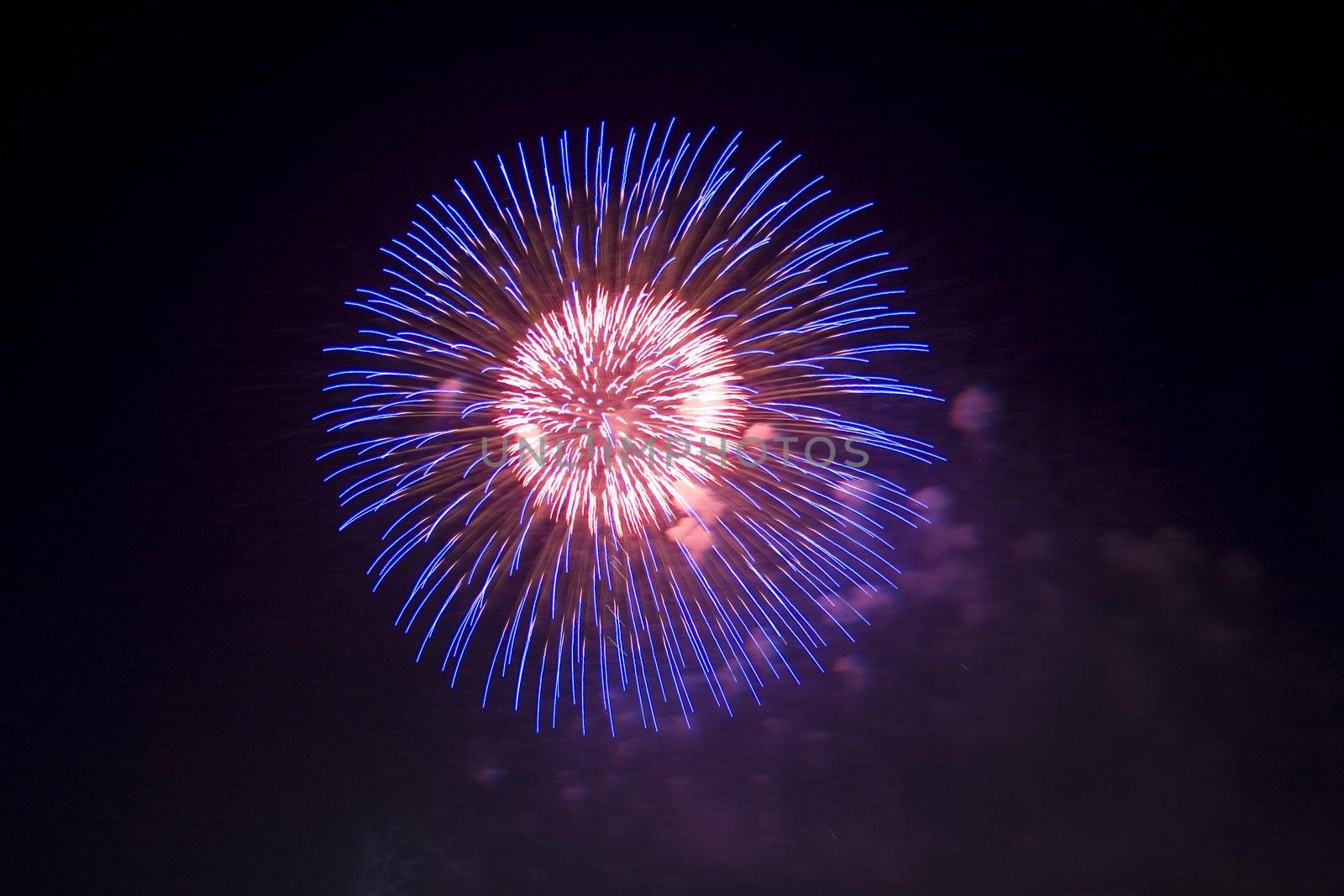 Spectacular Fireworks display - various colors with long exposure.
