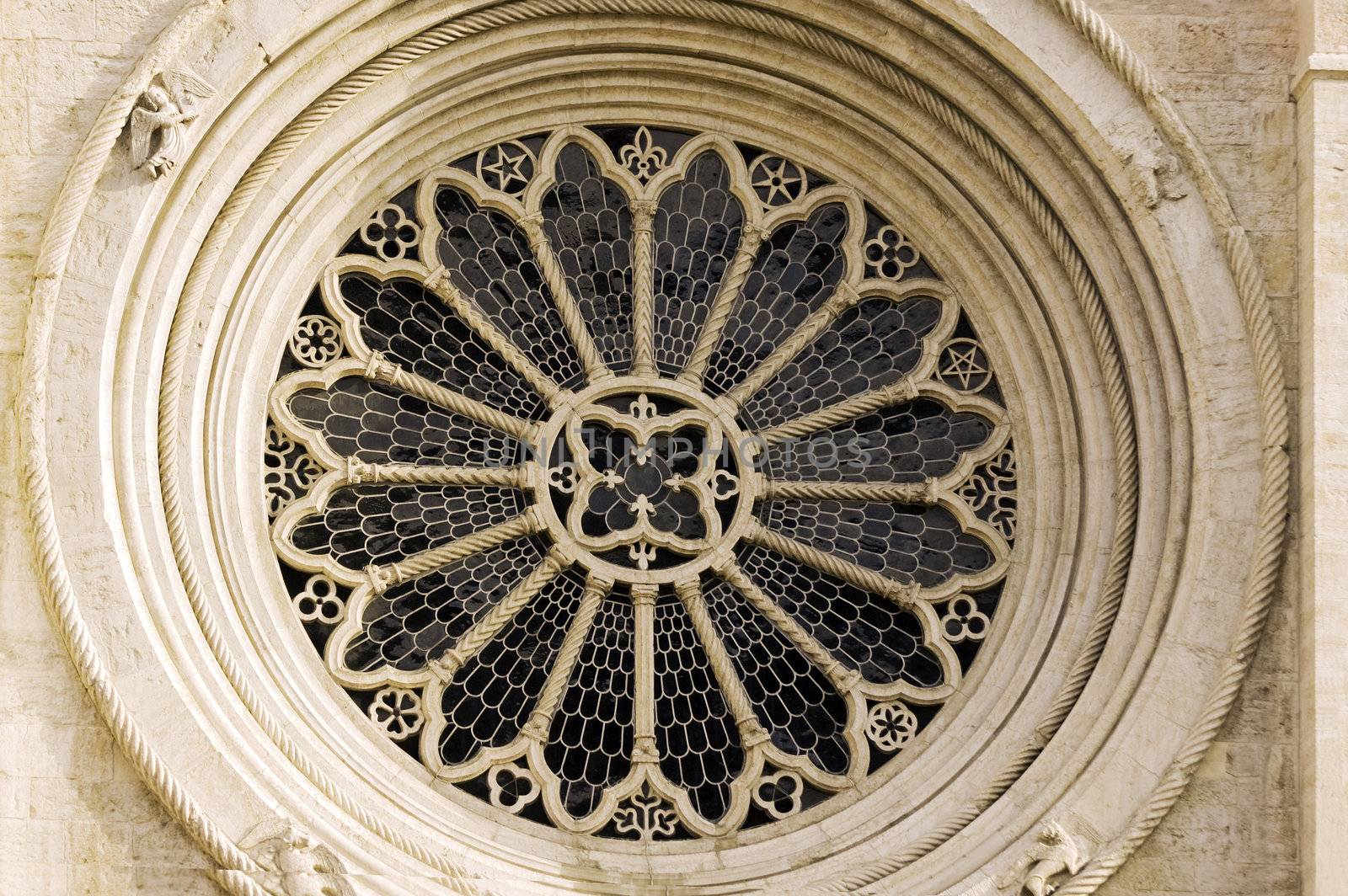 Rose window on the Trent dome (Italy)